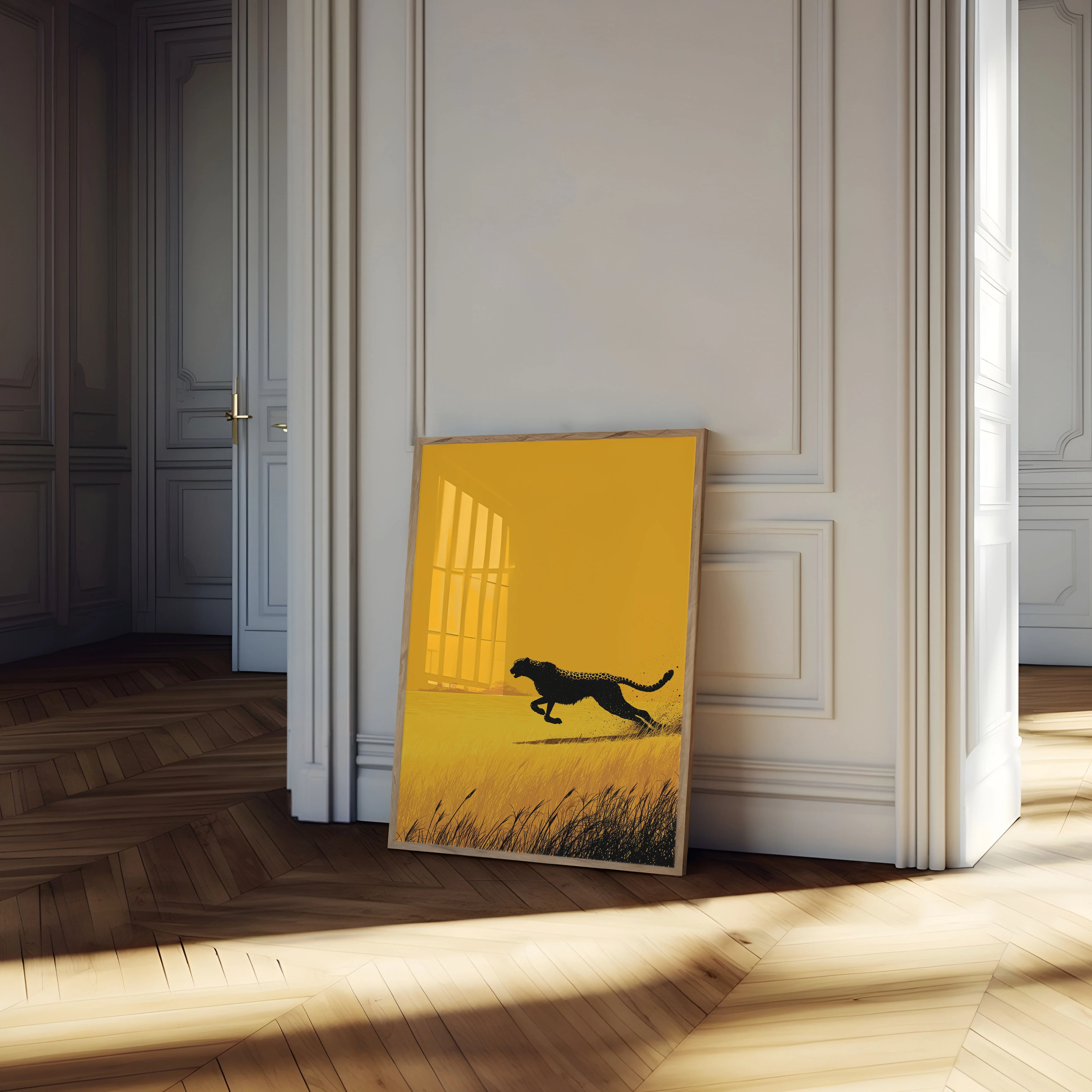 Cheetah Sprint Across Grassland Poster - Image 4