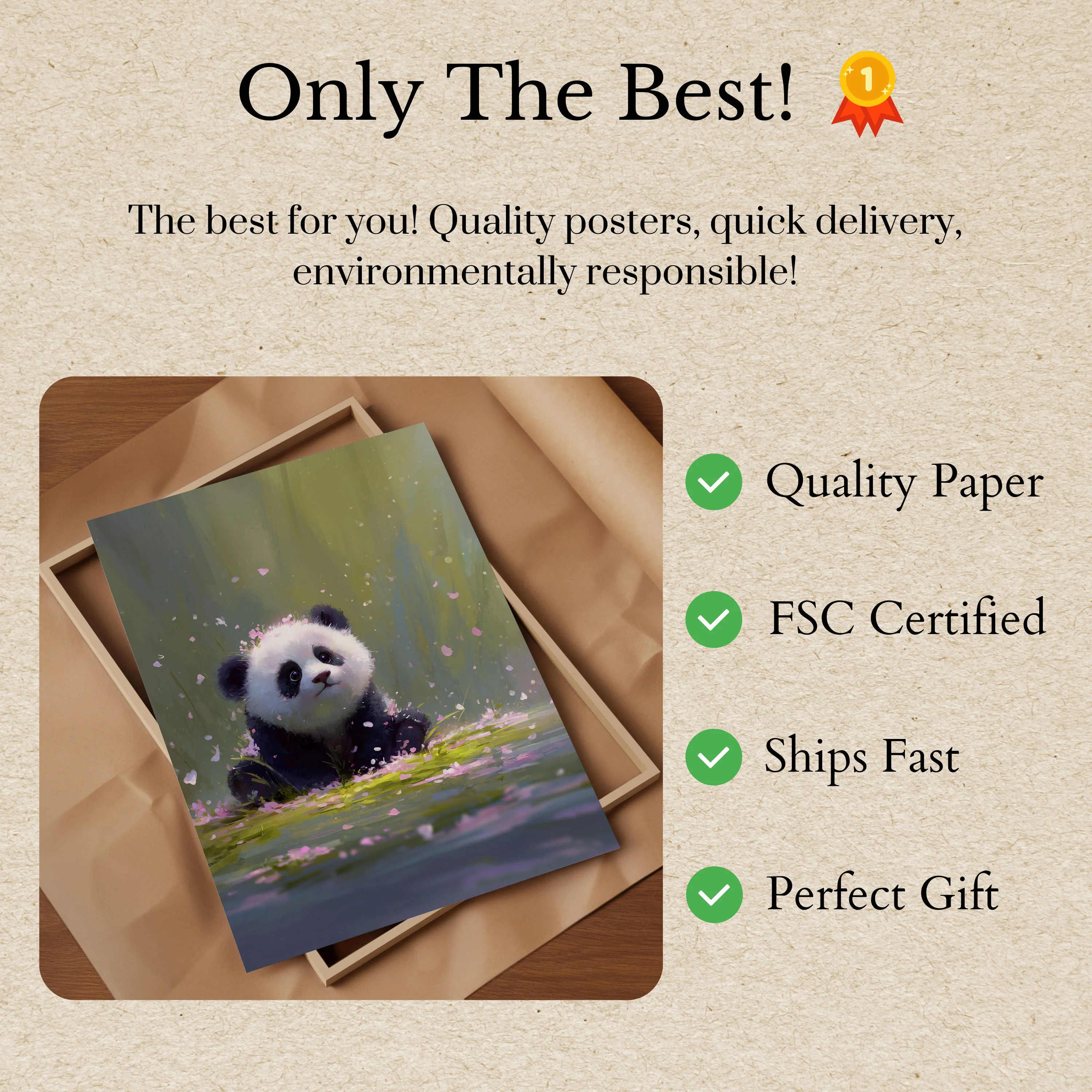 Cherry Blossom Panda Poster - Image 3