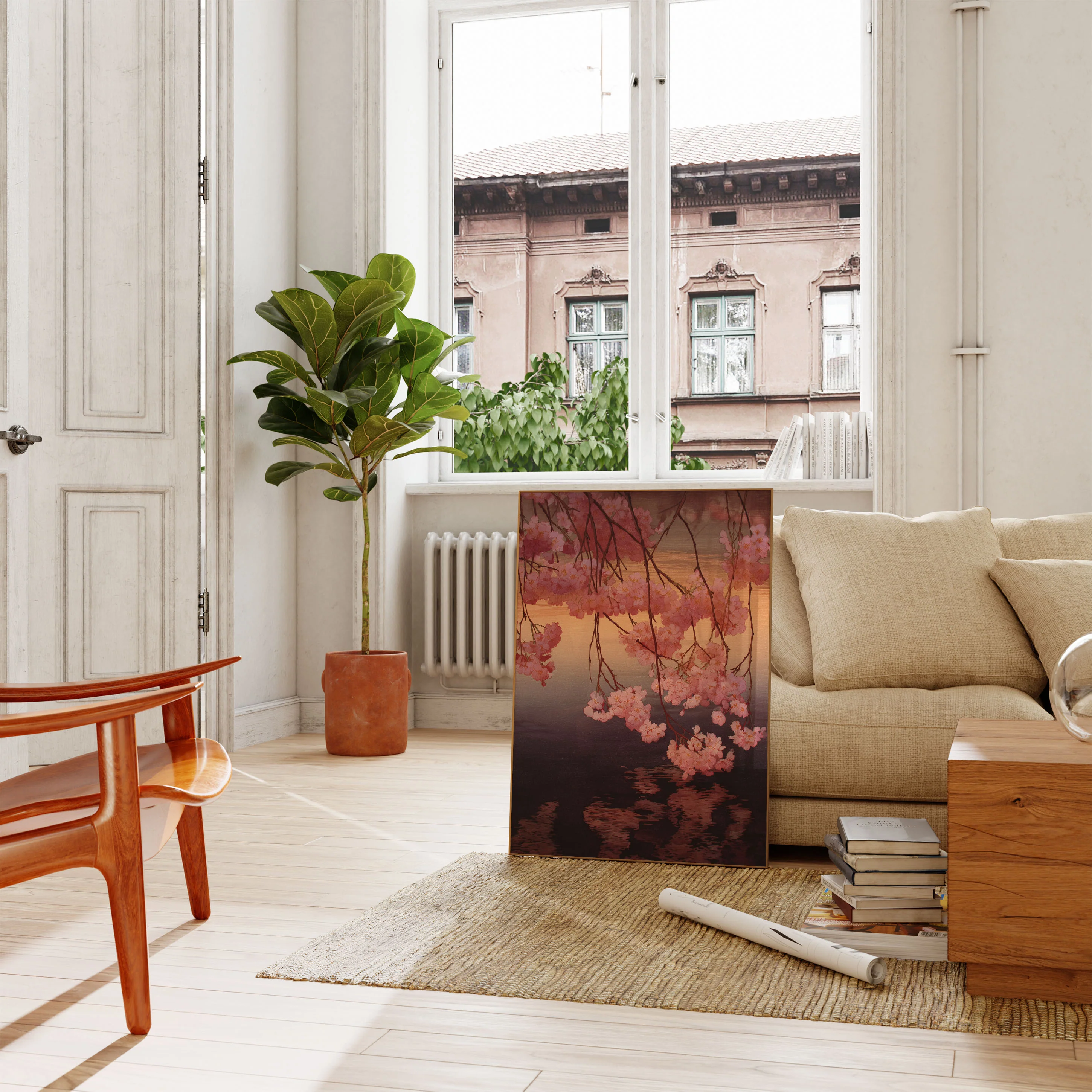 Cherry Blossoms at Sunset Poster - Image 2