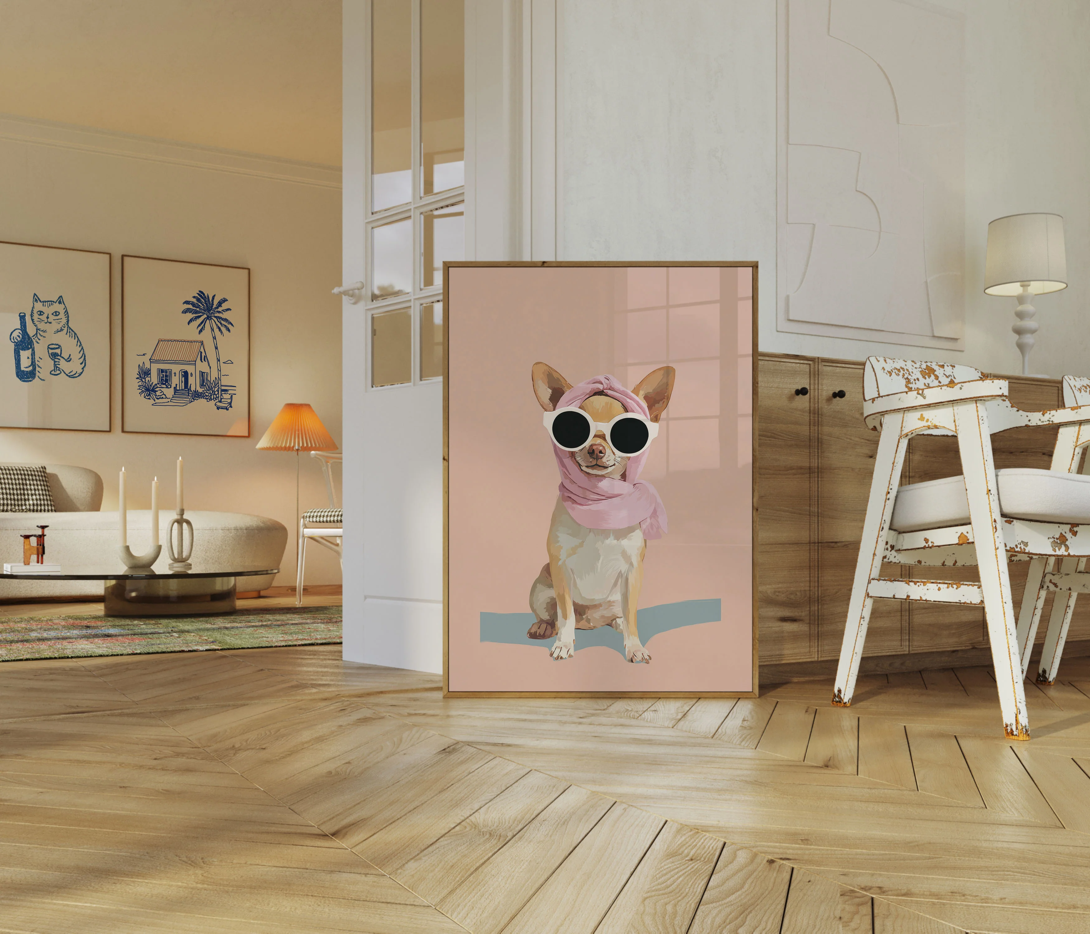 Chic Chihuahua Fashion Poster - Image 5