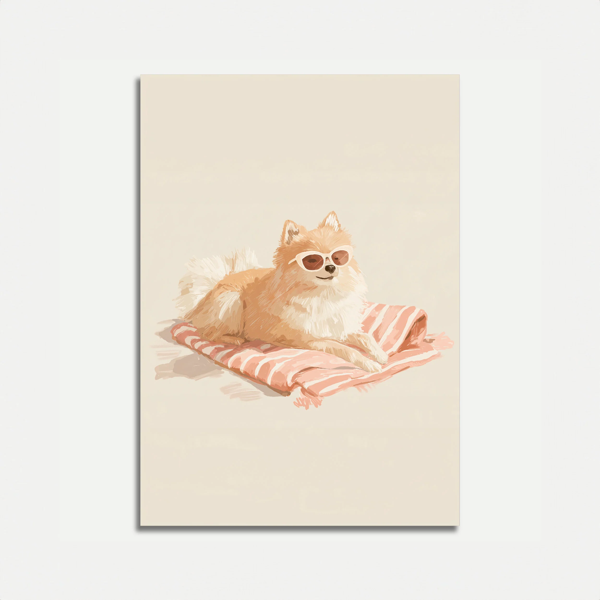 Chic Sunglasses Pomeranian Poster