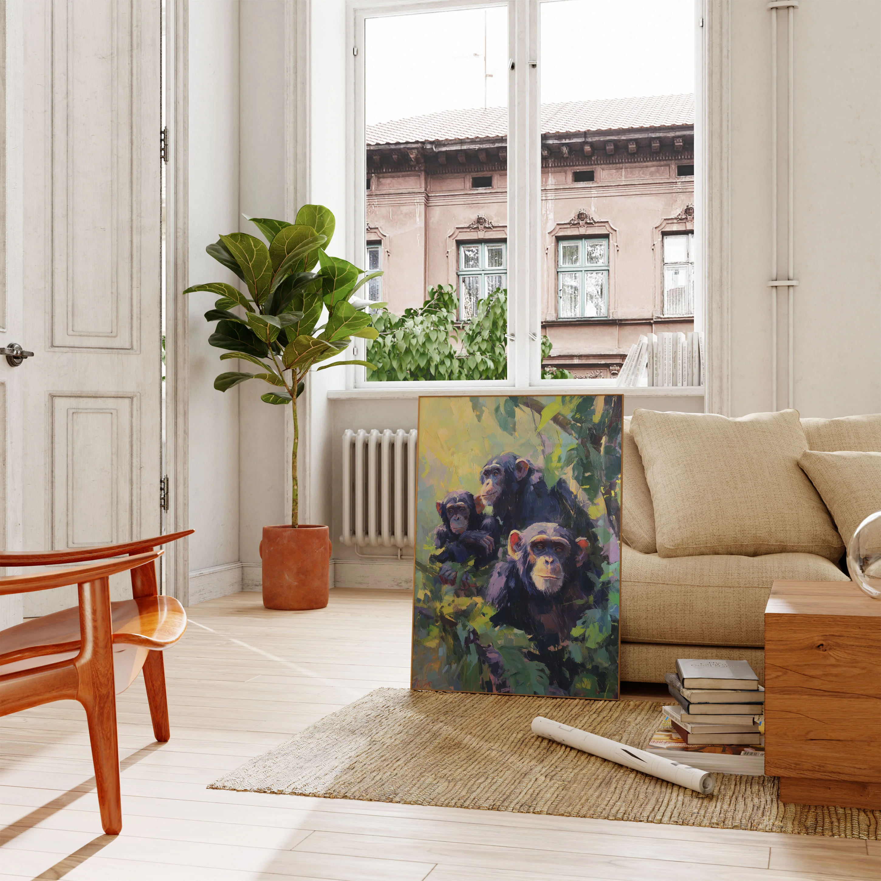 Chimpanzees in the Jungle Poster - Image 2