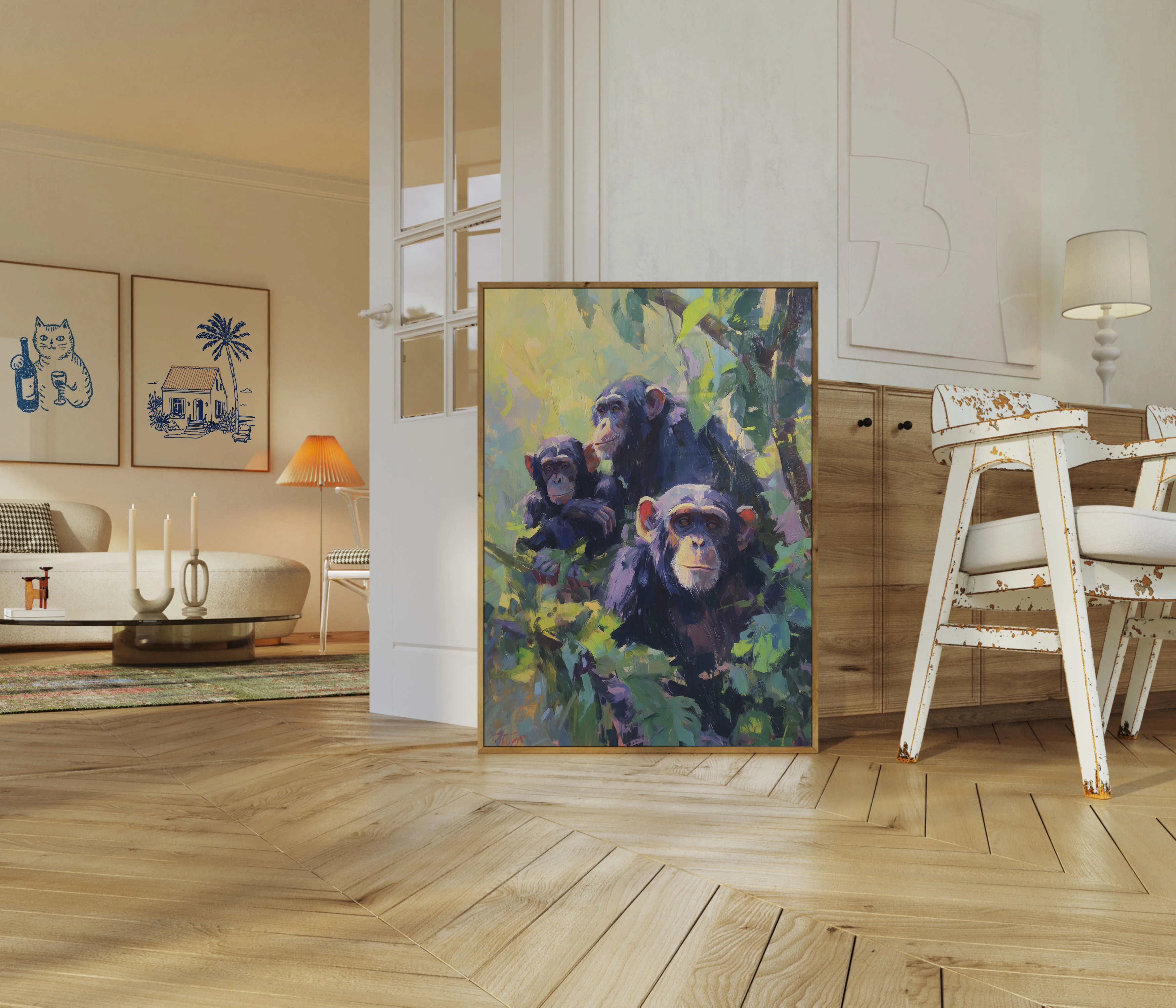 Chimpanzees in the Jungle Poster - Image 5