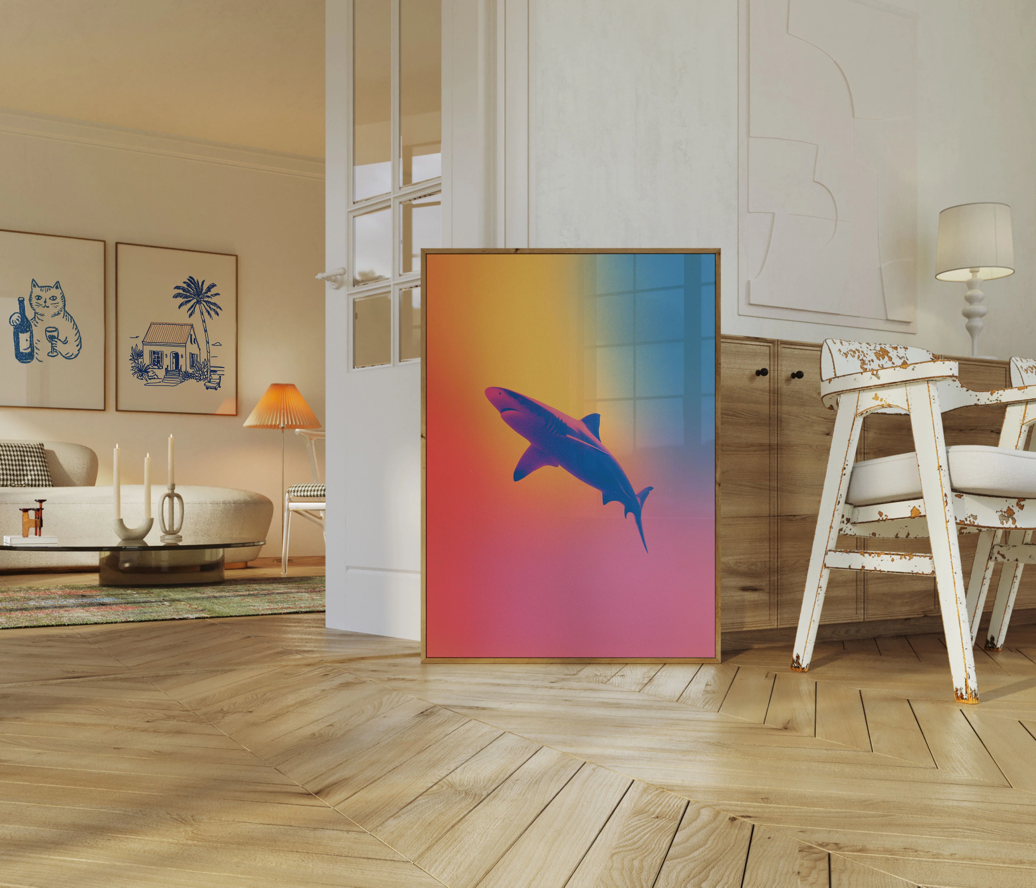 Chromatic Shark Dive Poster - Image 5