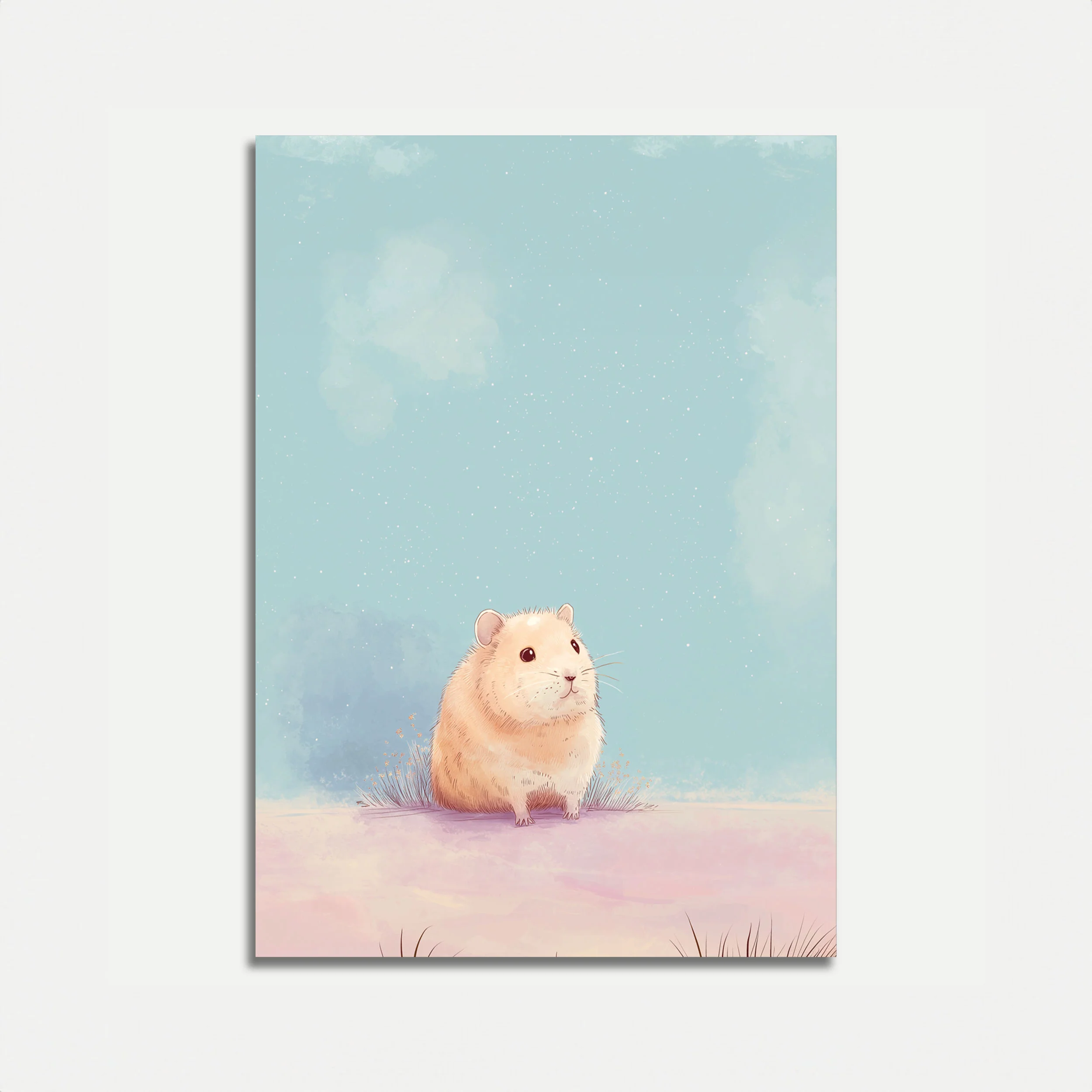 Chubby Hamster Charm Poster