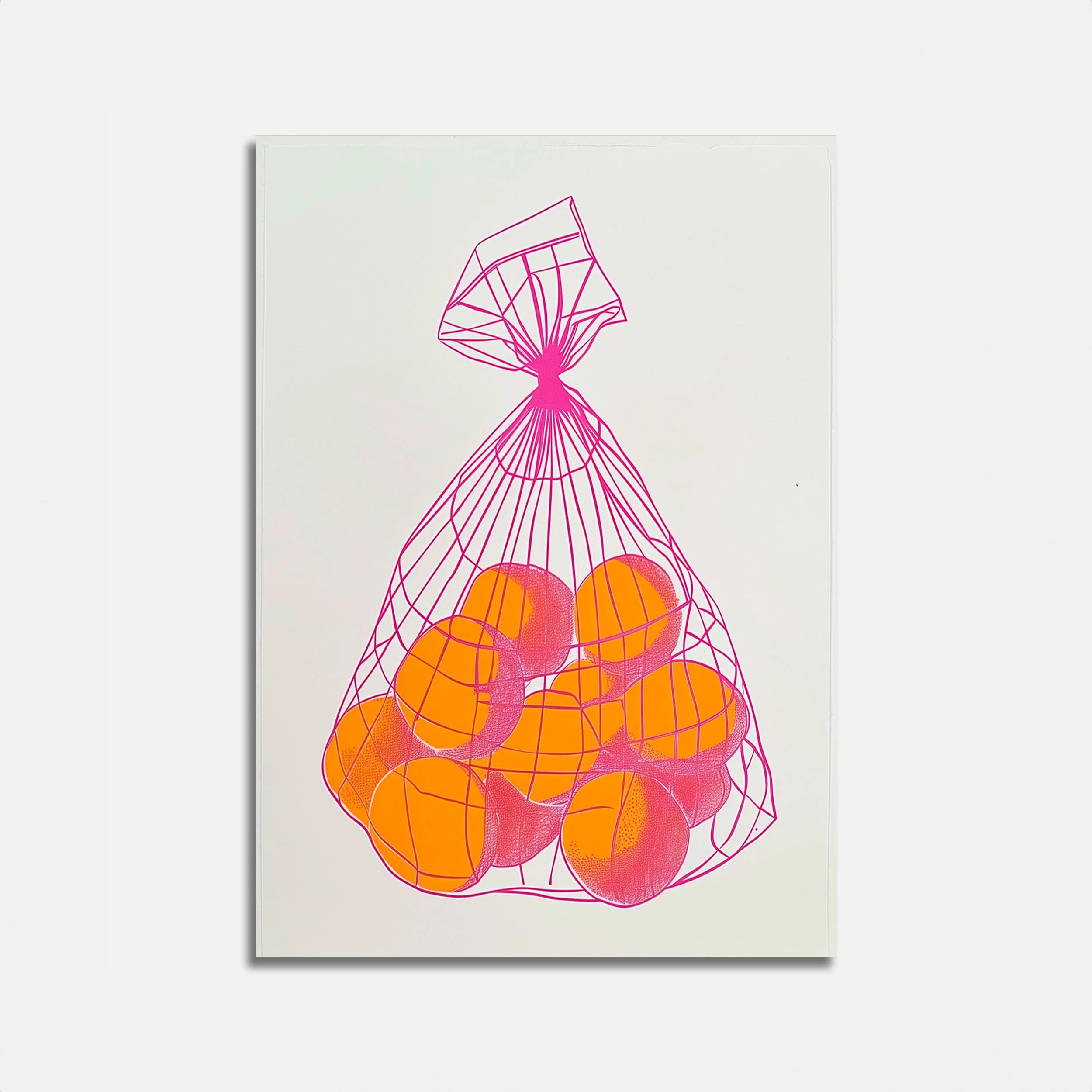 Citrus Catch Modern Art Poster