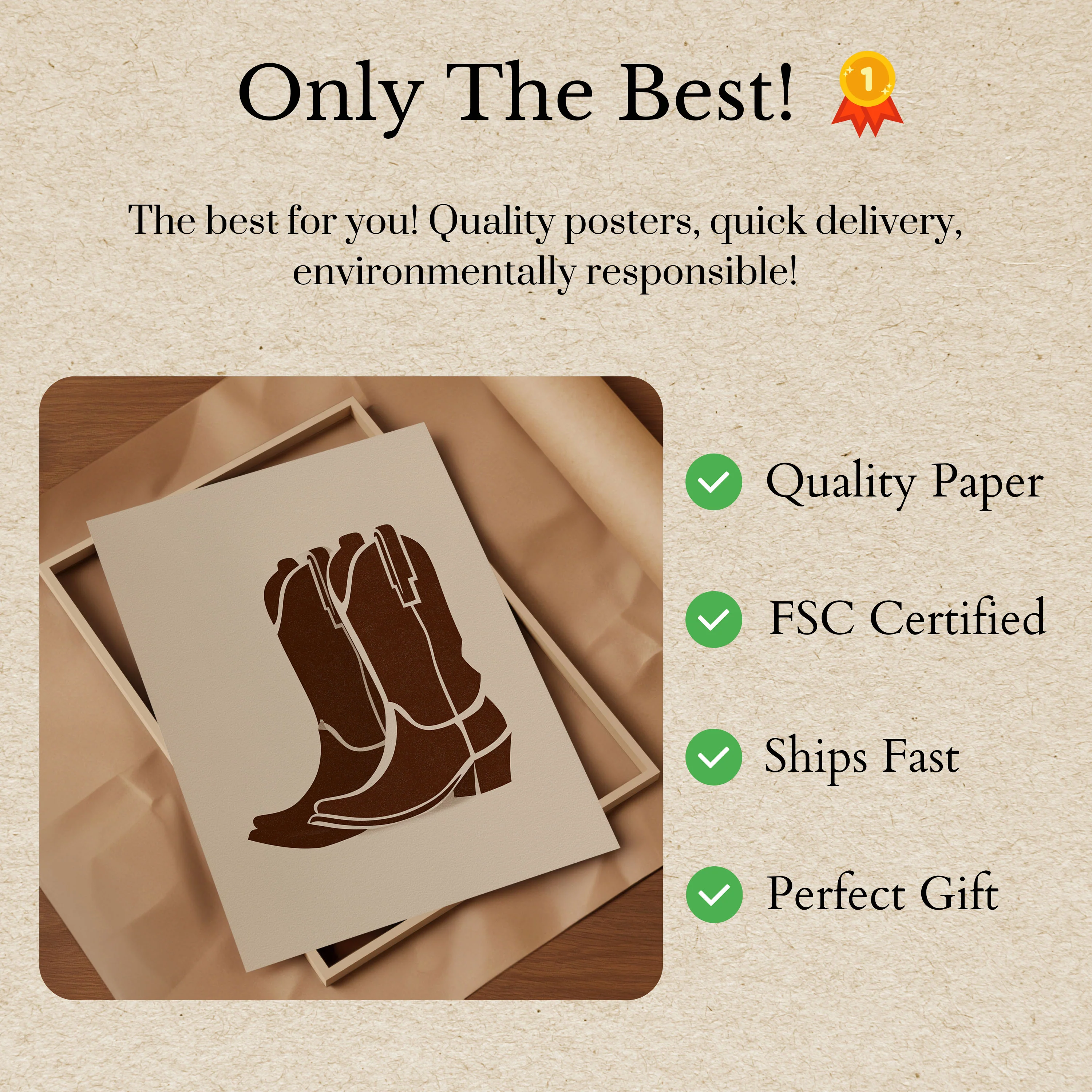 Classic Cowboy Boots Poster - Image 3