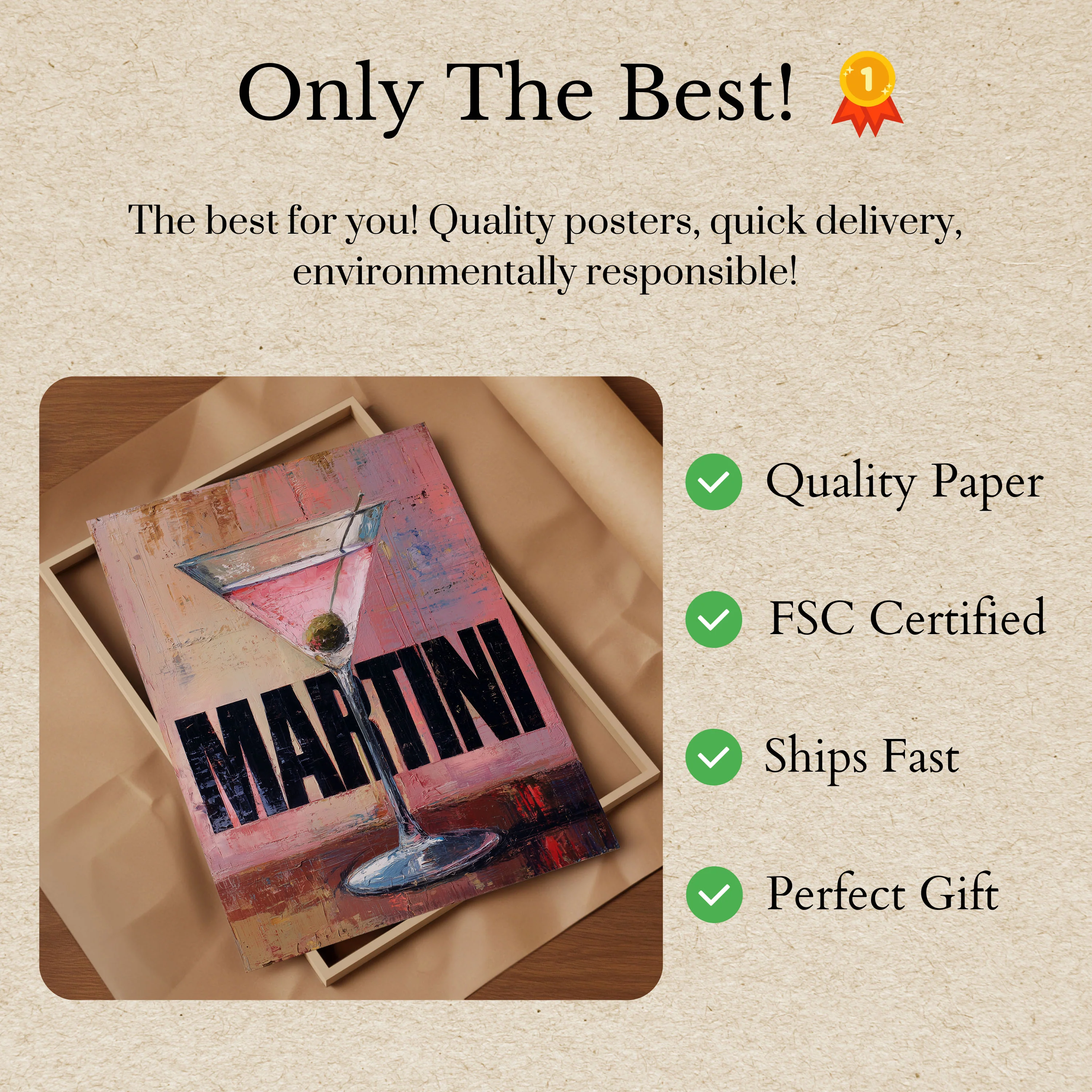 Classic Martini Cocktail Poster - Image 3