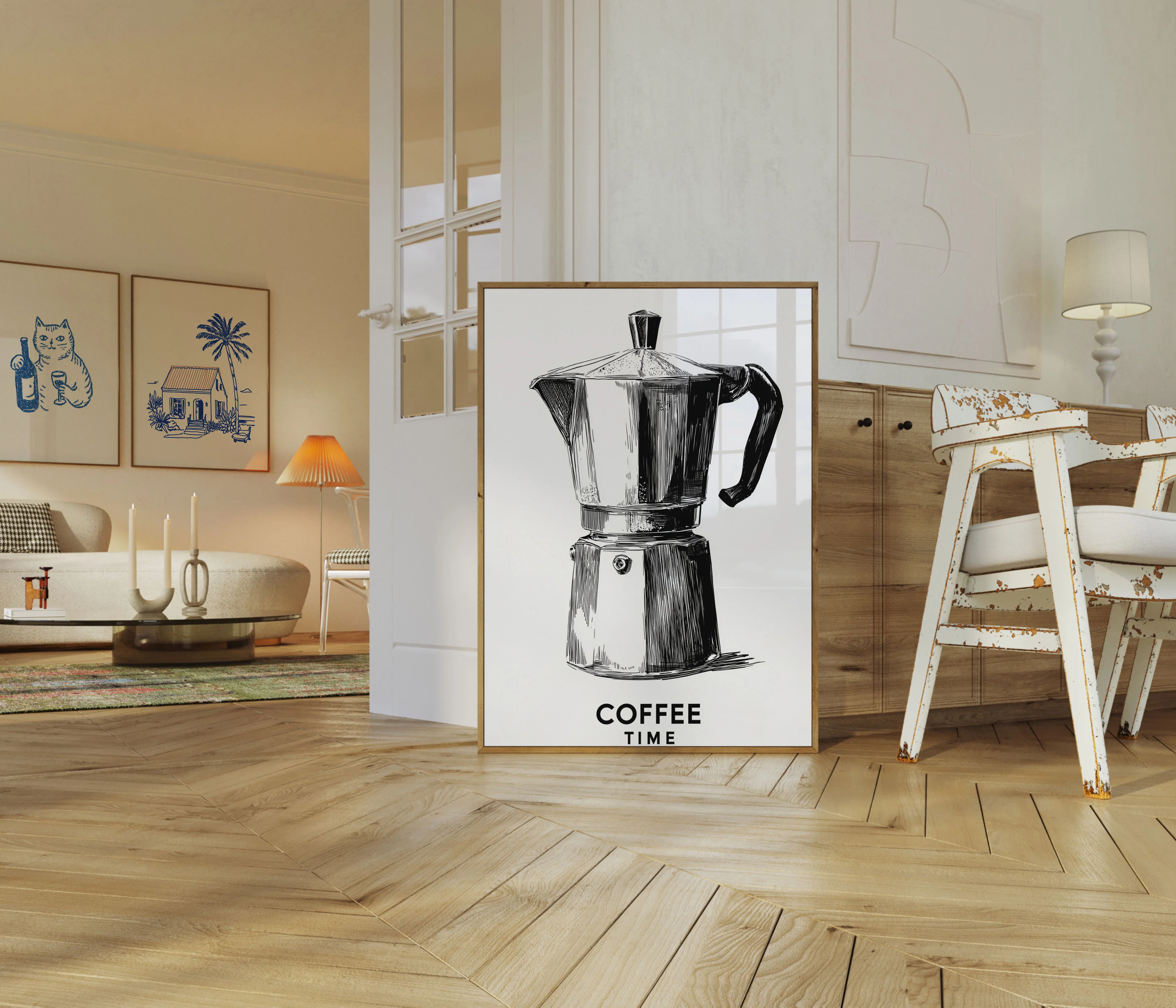 Classic Moka Pot Coffee Time Poster - Image 5