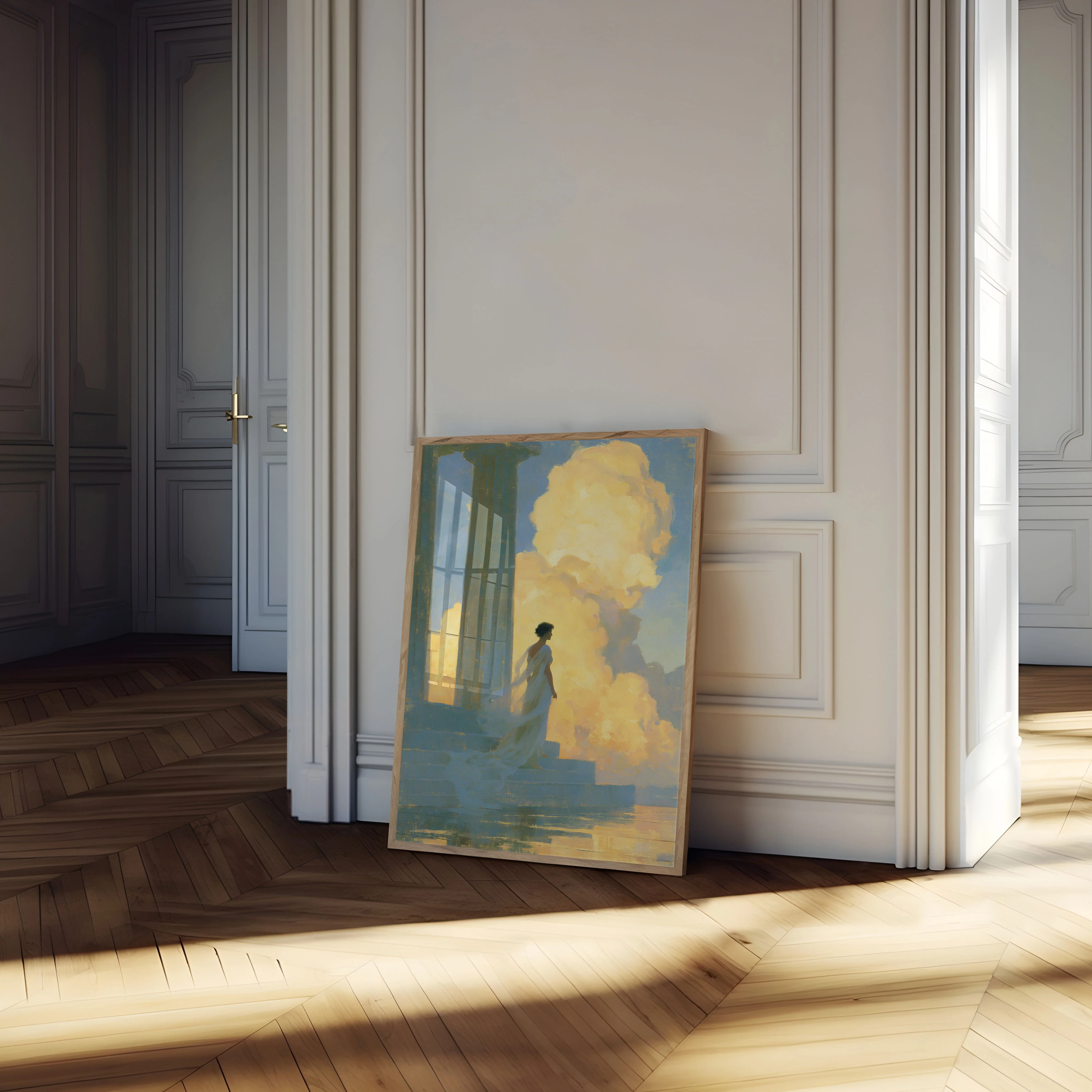 Classical Woman Among Clouds Poster - Image 4