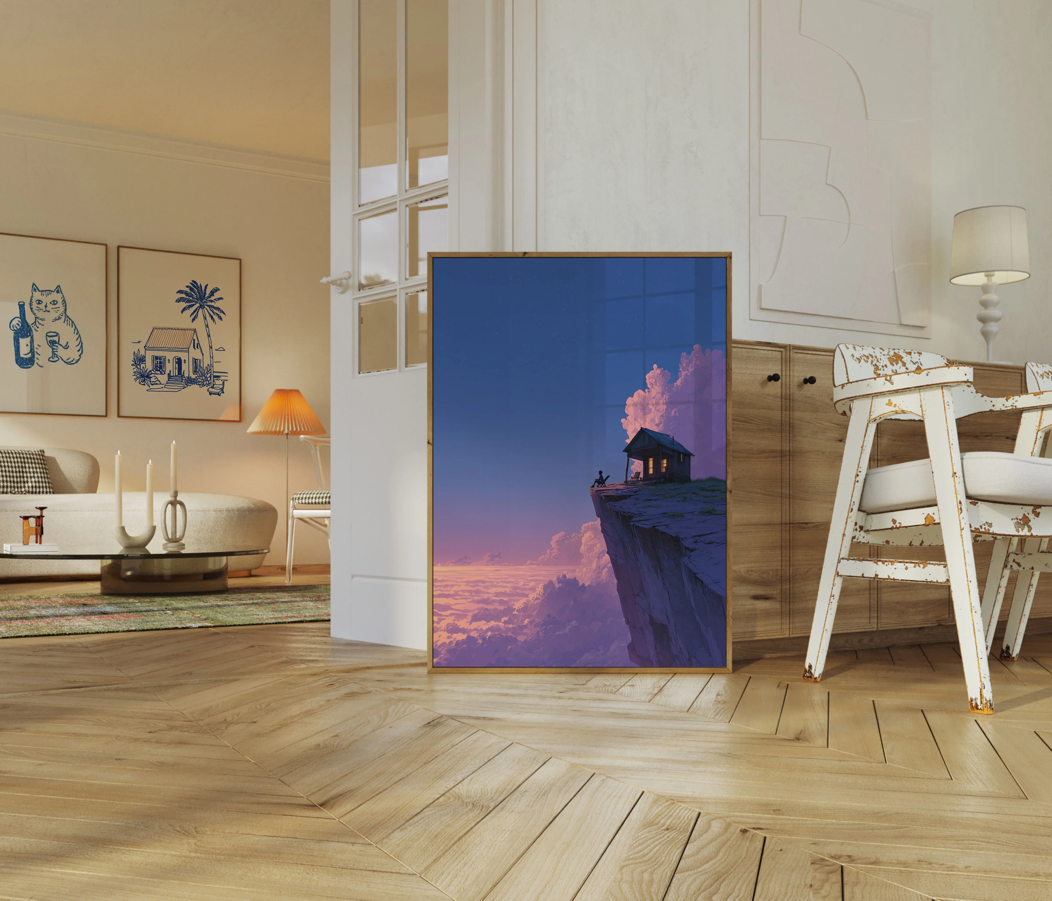 Cliff Edge Solitude Studio Ghibli Poster - Image 5