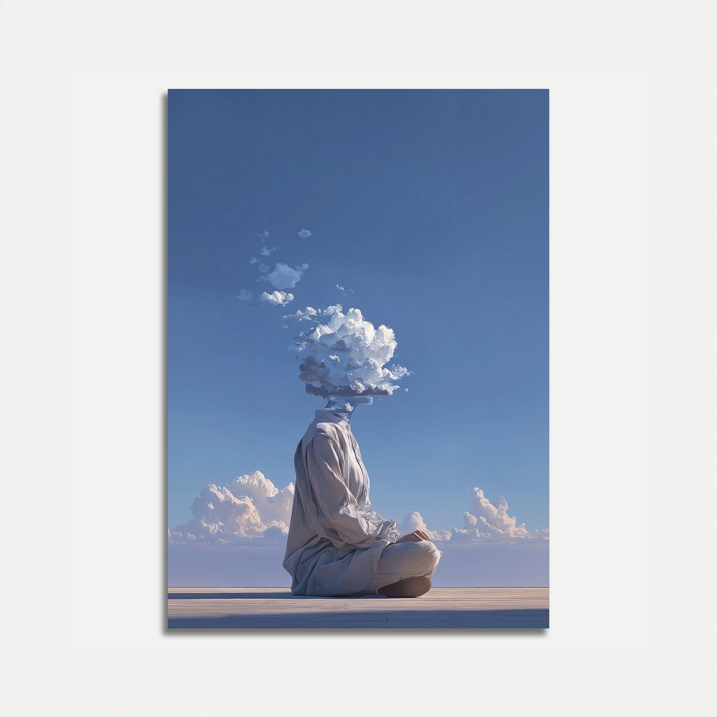 Clouded Mind Meditation Poster