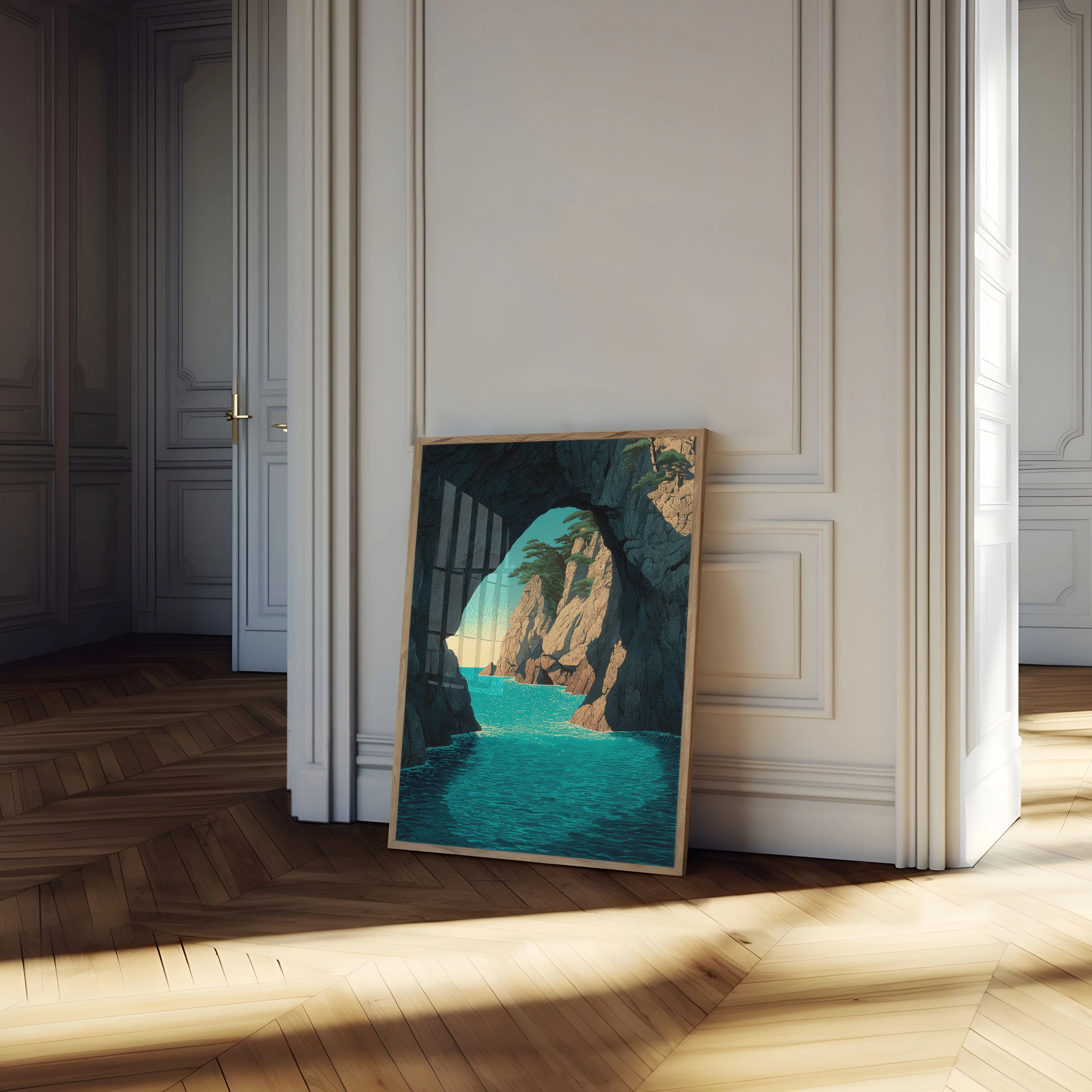 Coastal Cave Ocean Landscape Poster - Image 4