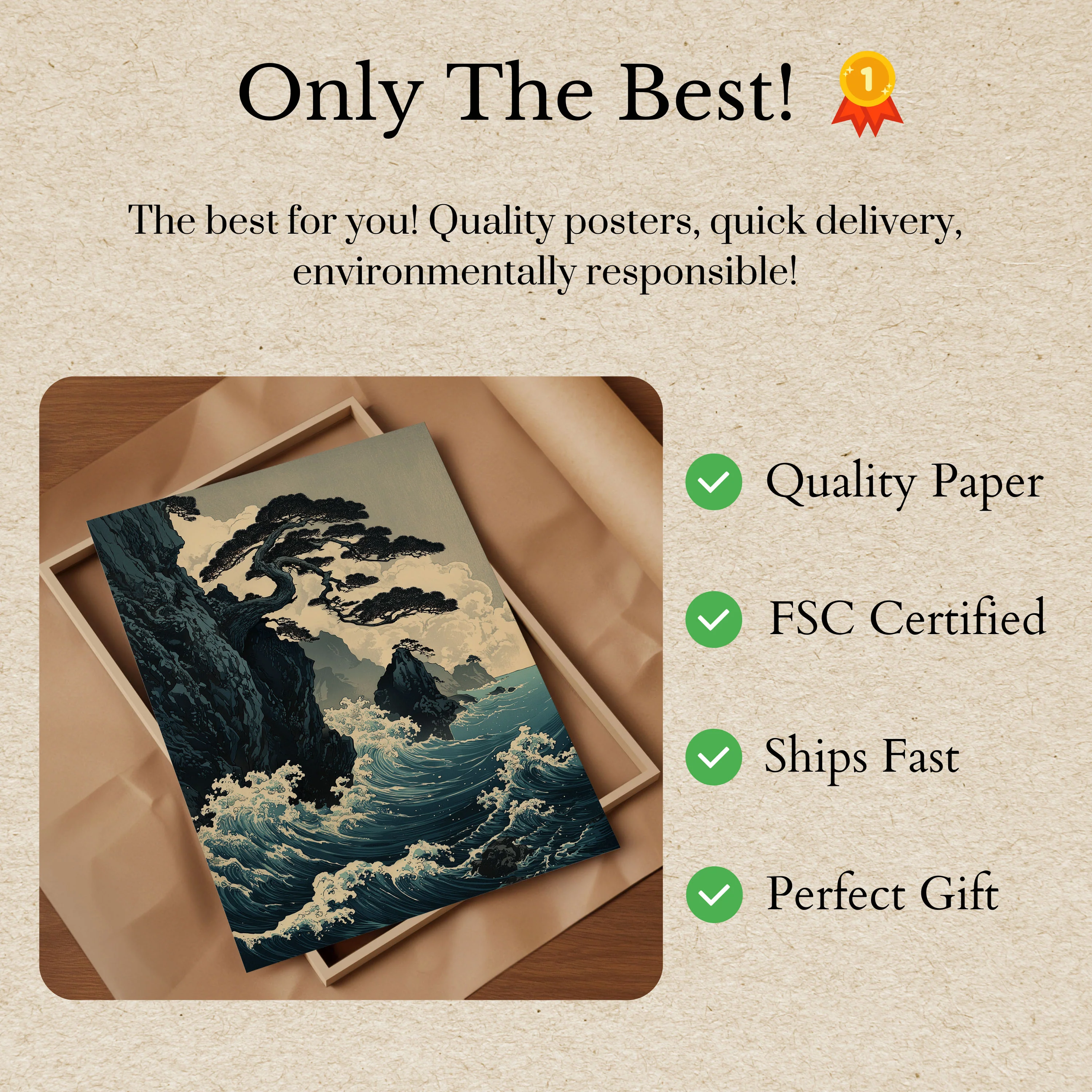 Coastal Cliffs and Waves Poster - Image 3