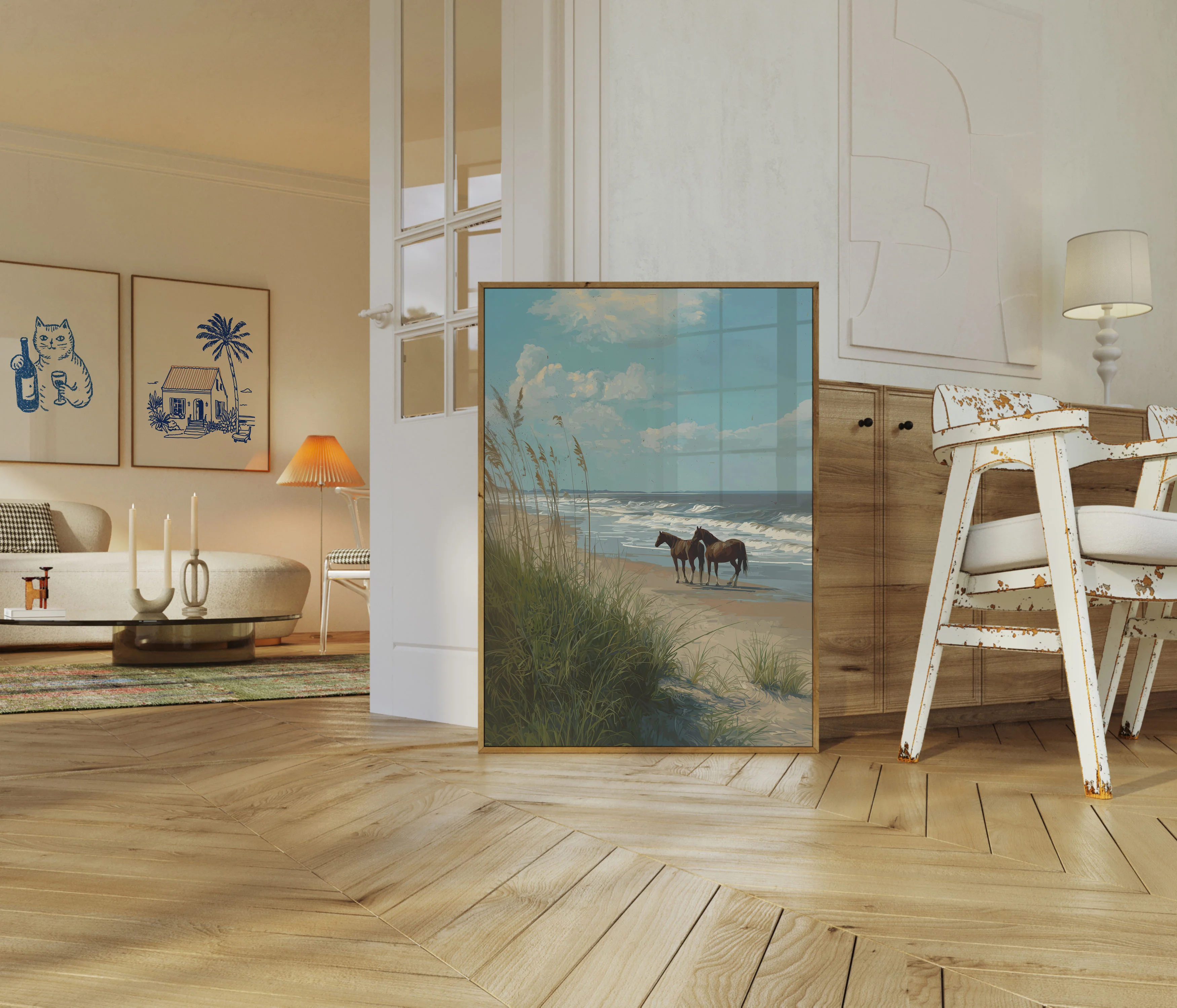 Coastal Horses Beach Poster - Image 5