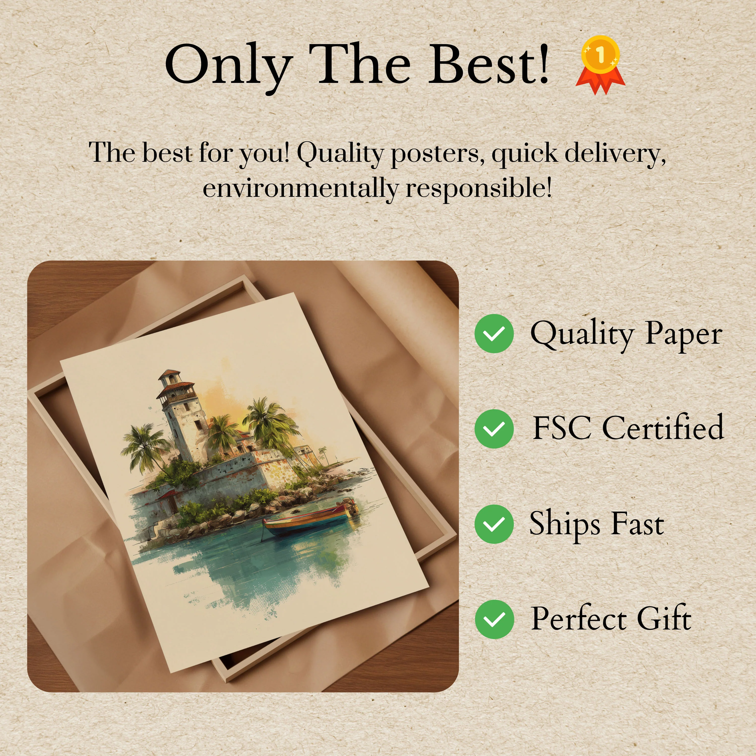 Coastal Lighthouse and Fishing Boat Poster - Image 3