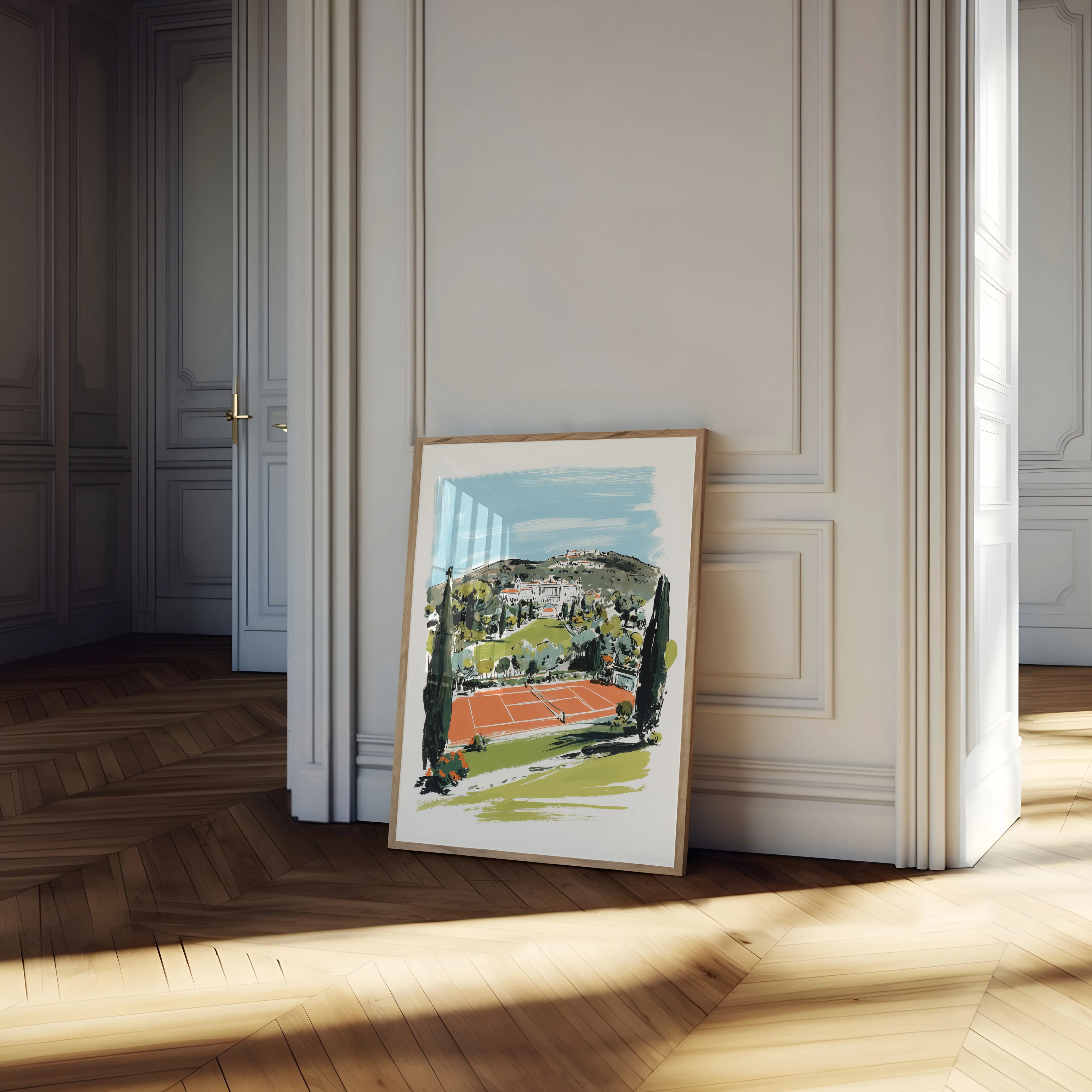 Coastal Tennis Court Paradise Poster - Image 4