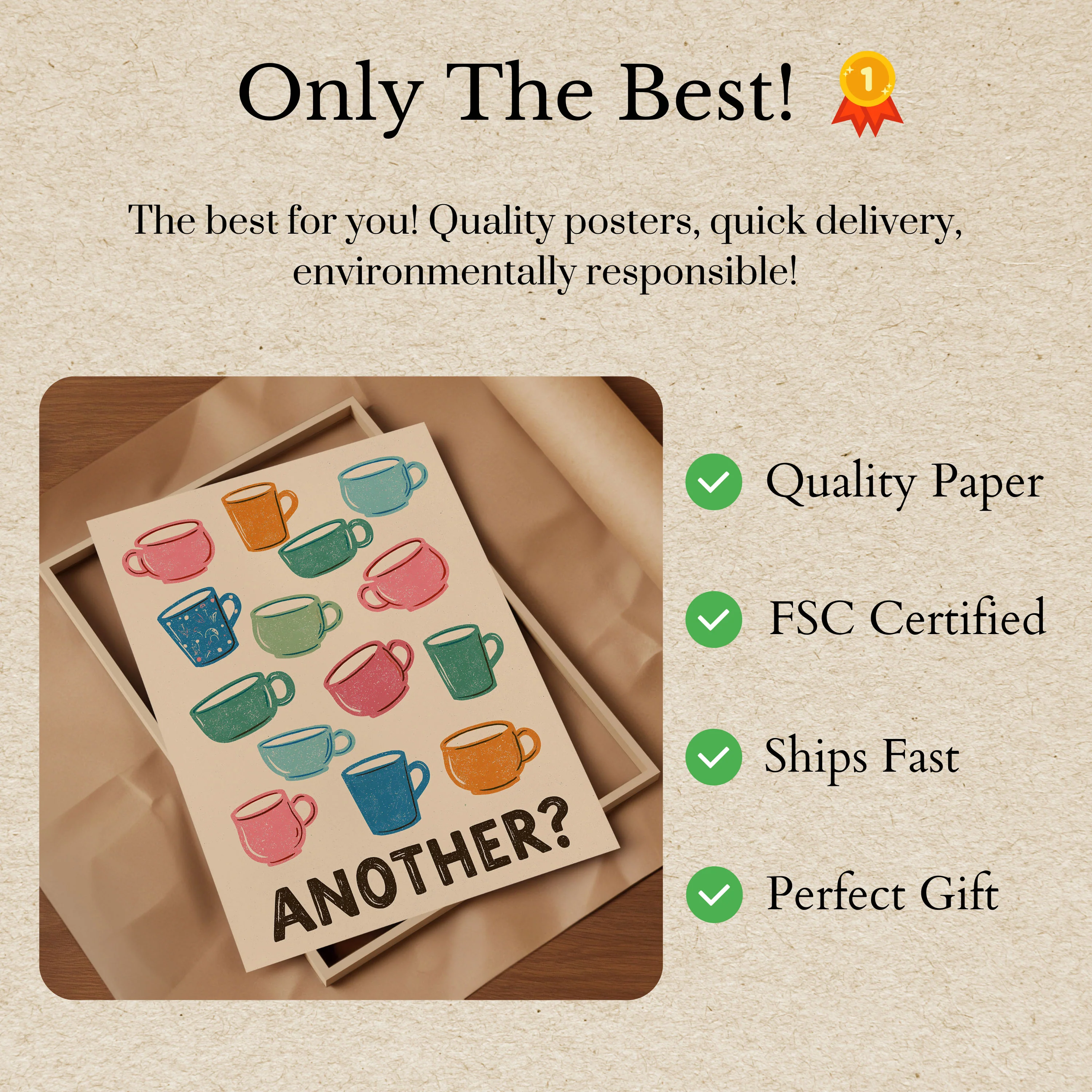 Coffee Cups Color Collection Poster - Image 3