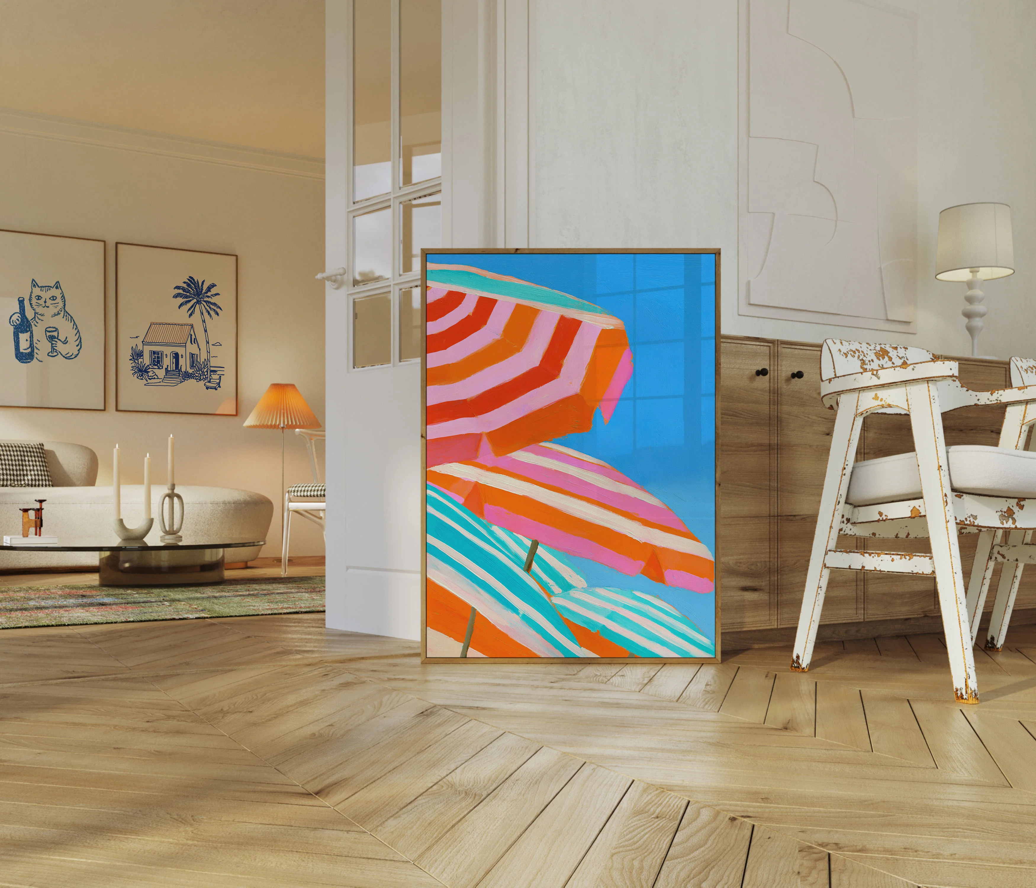 Colorful Beach Umbrellas Poster - Image 5