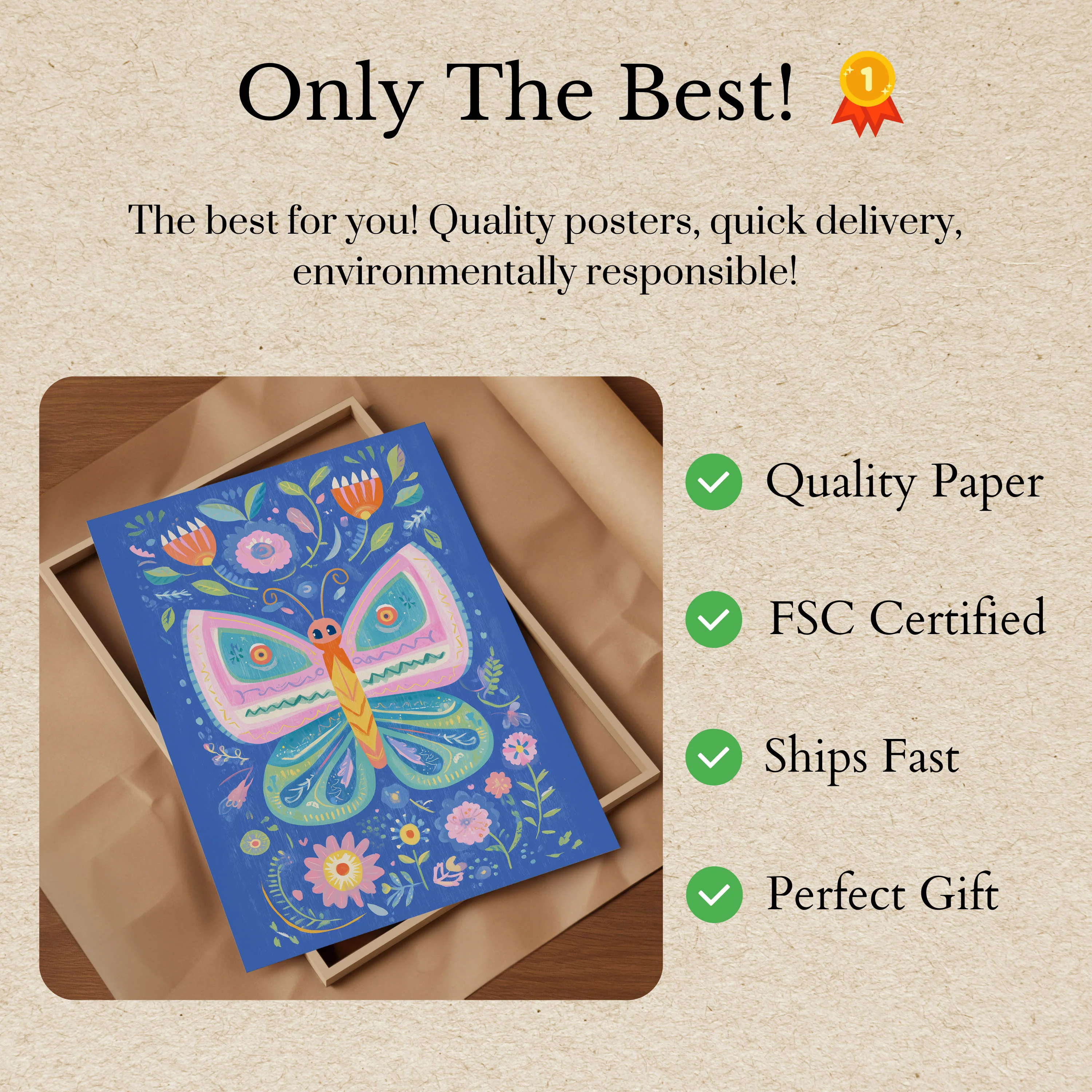 Colorful Butterfly Garden Poster - Image 3