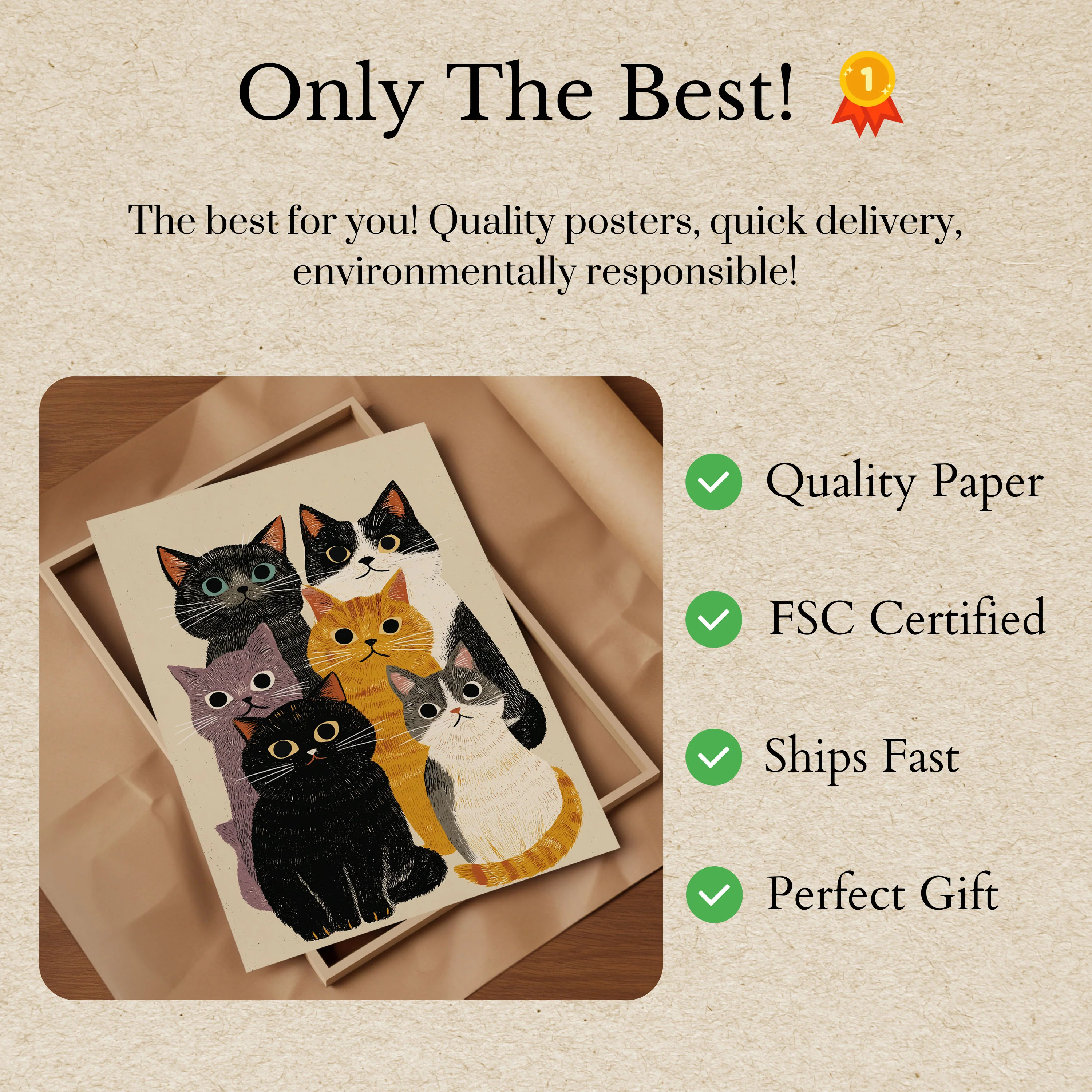 Colorful Cats Cluster Poster - Image 3