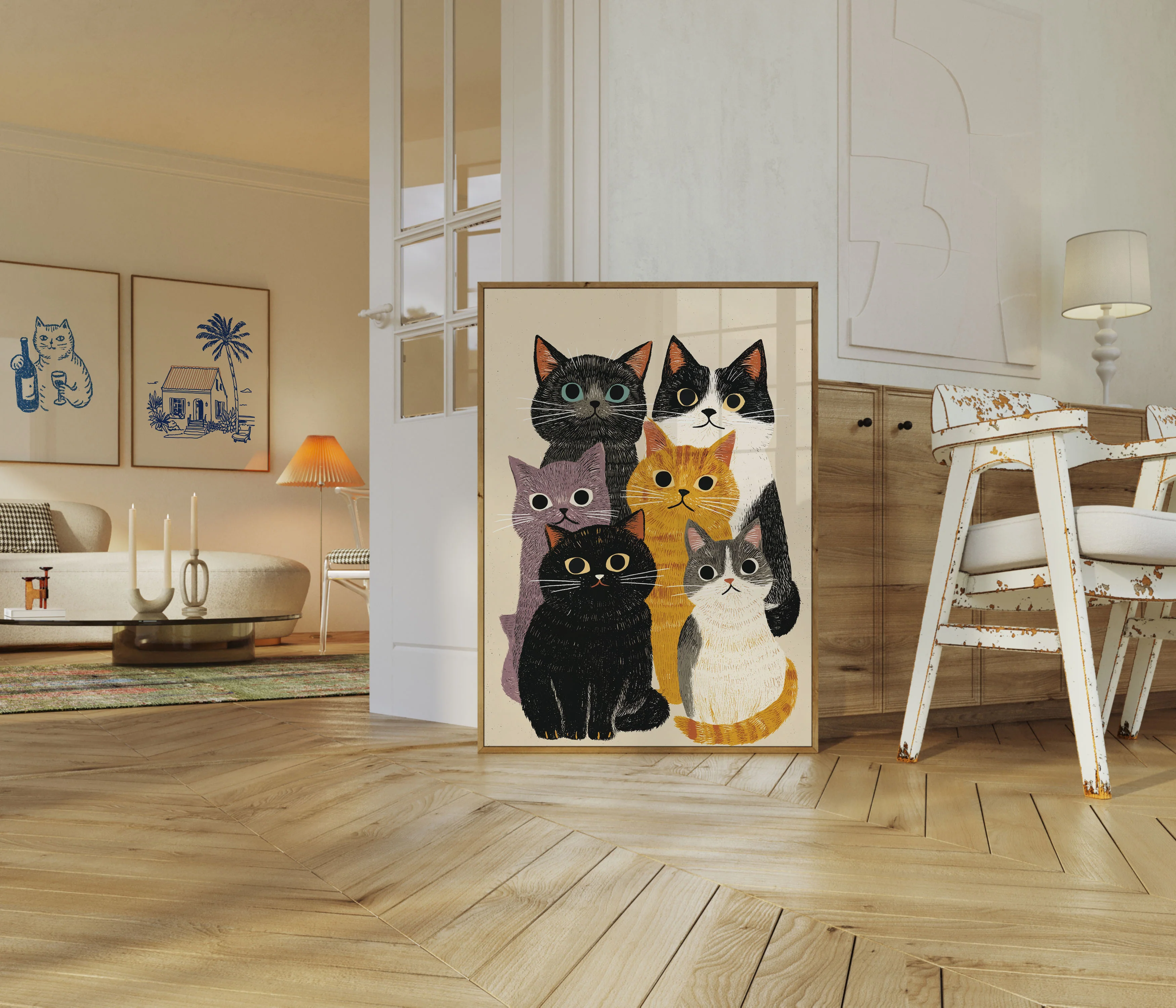 Colorful Cats Cluster Poster - Image 5
