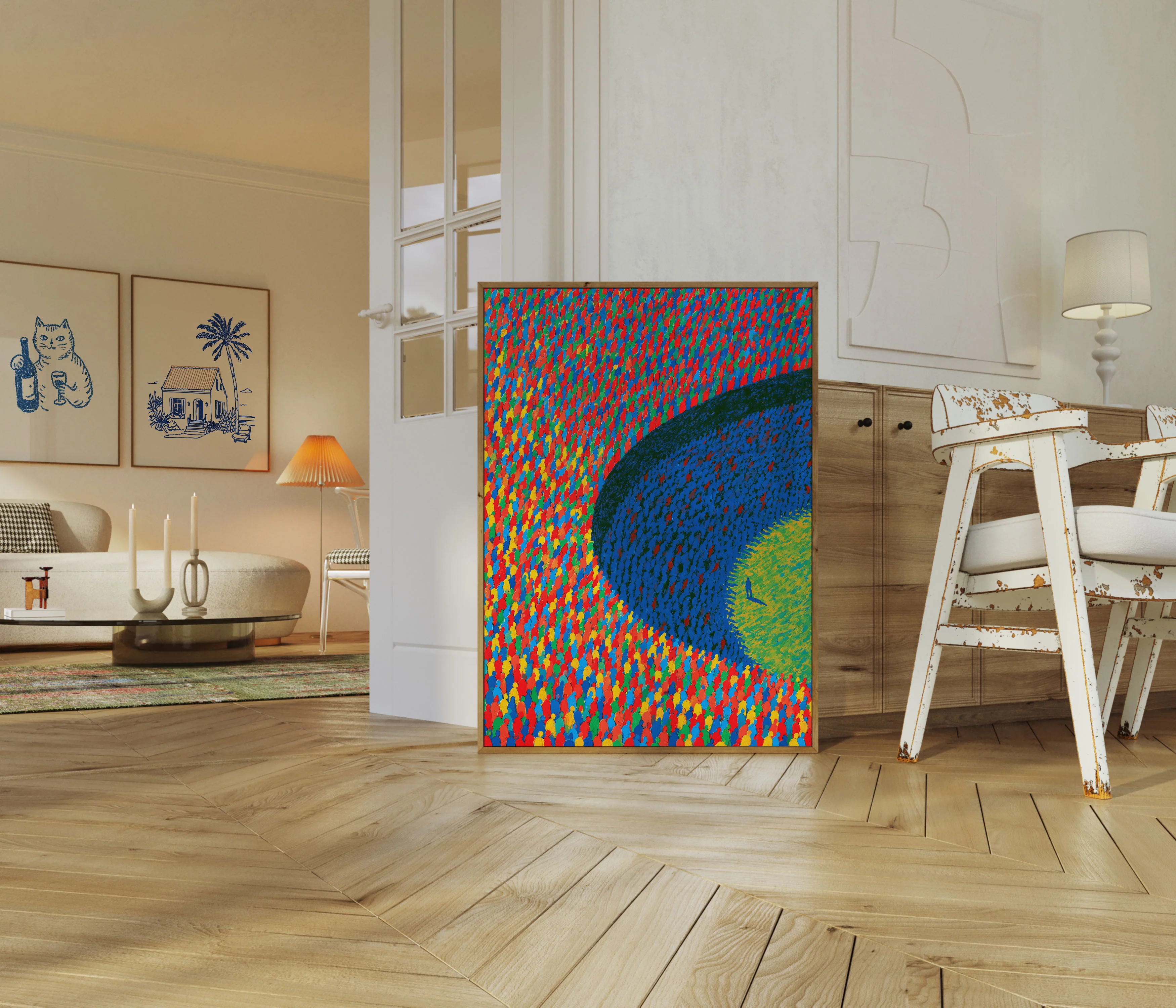 Colorful Crowd Stadium Poster - Image 5