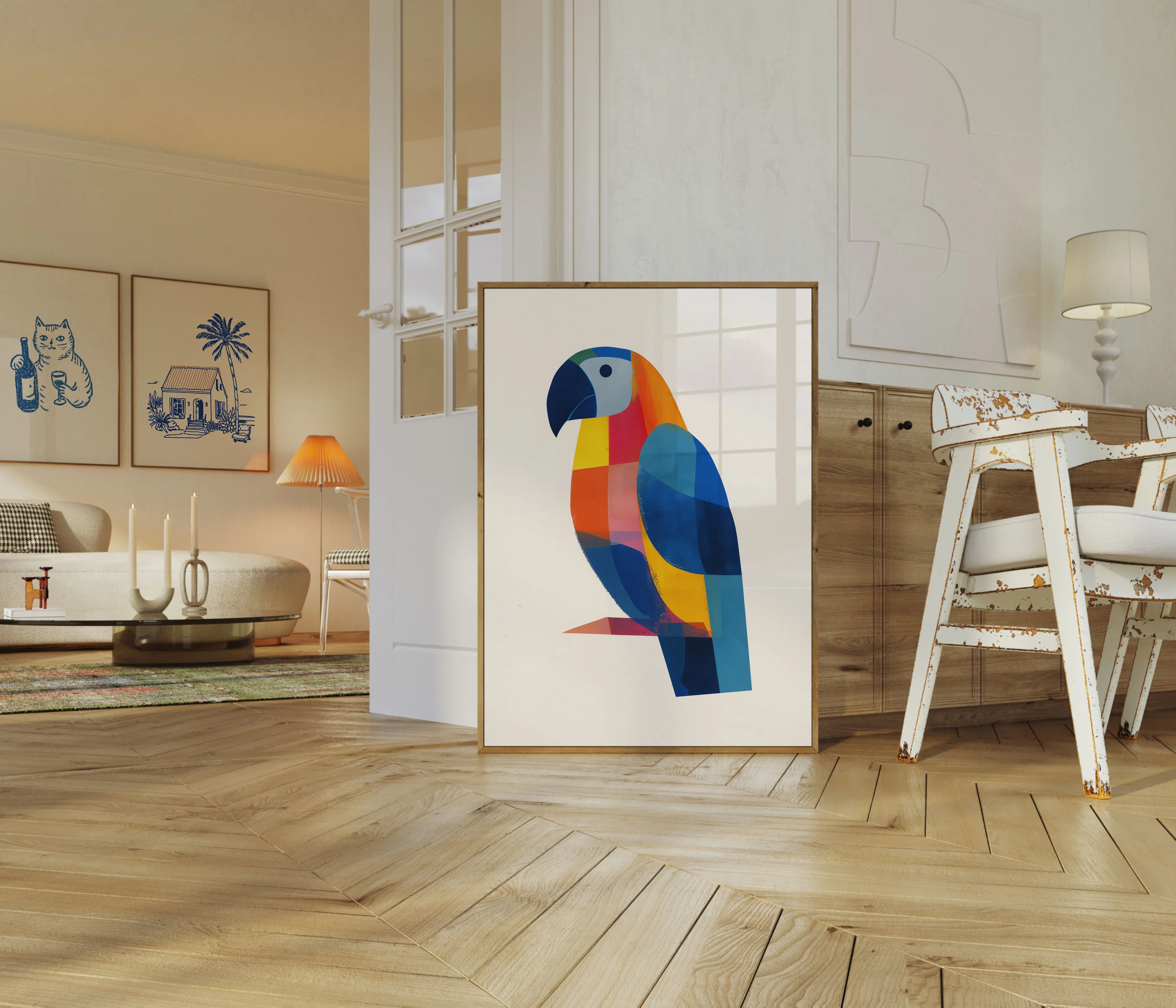 Colorful Geometric Parrot Poster - Image 5