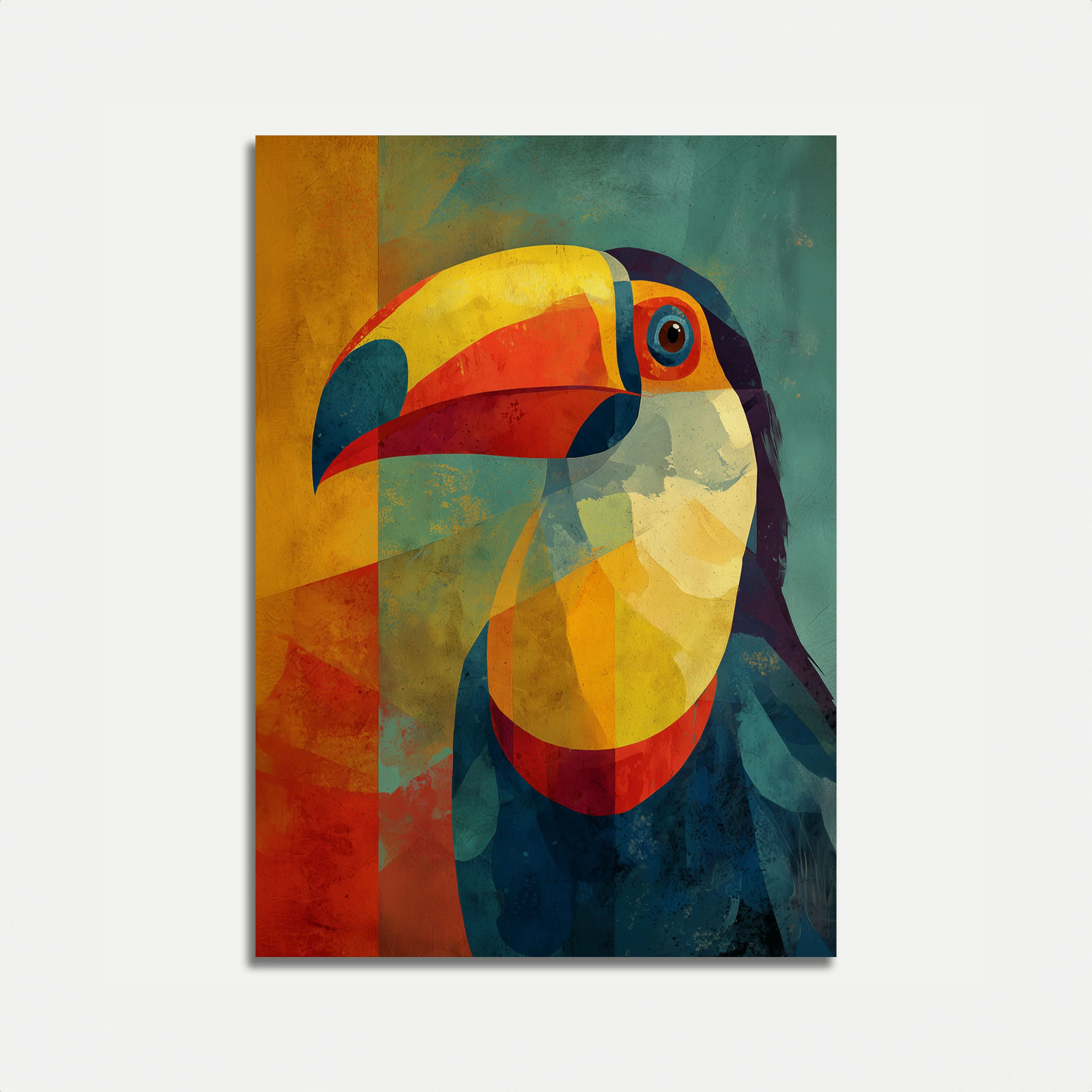 Colorful Geometric Toucan Poster