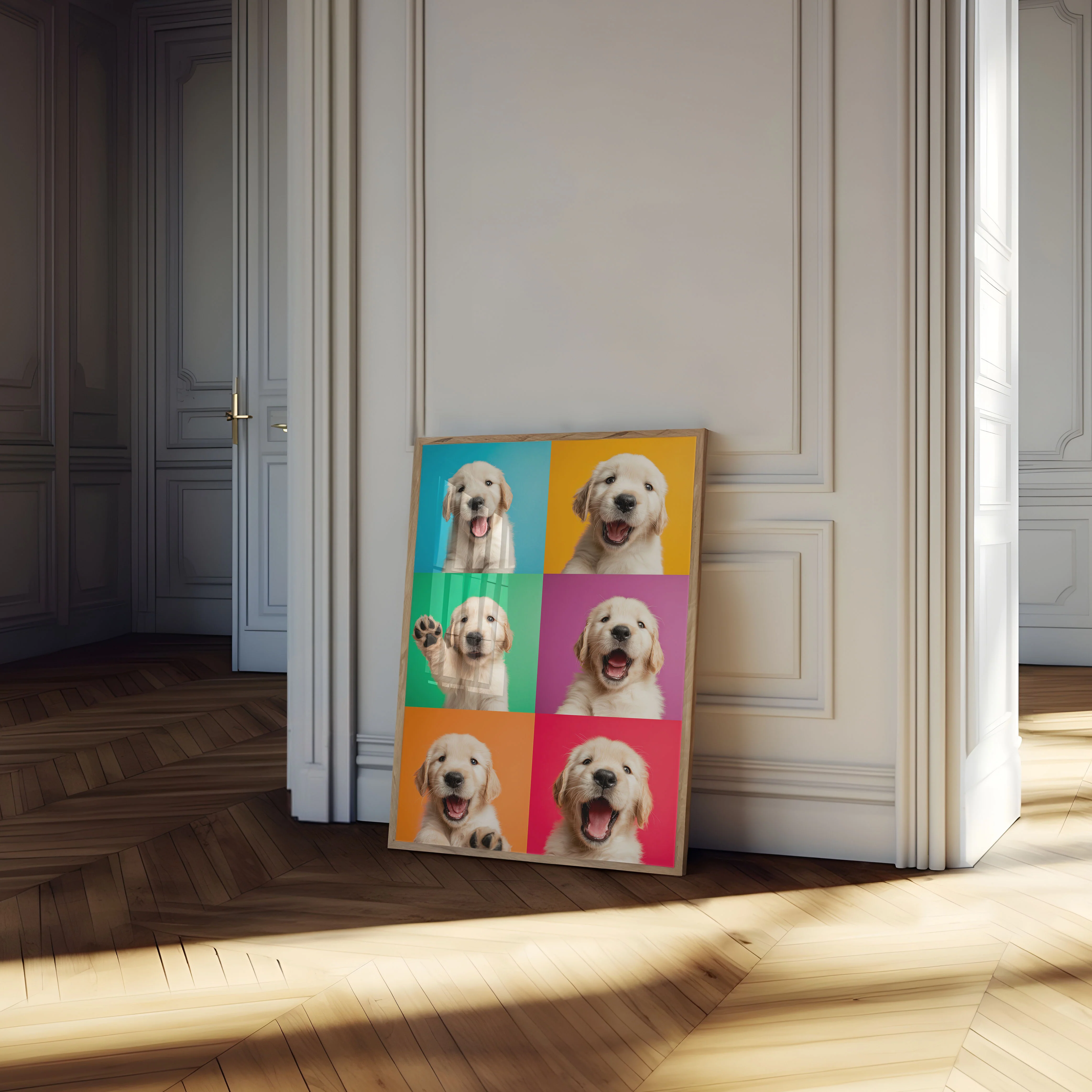 Colorful Happy Puppies Poster - Image 4