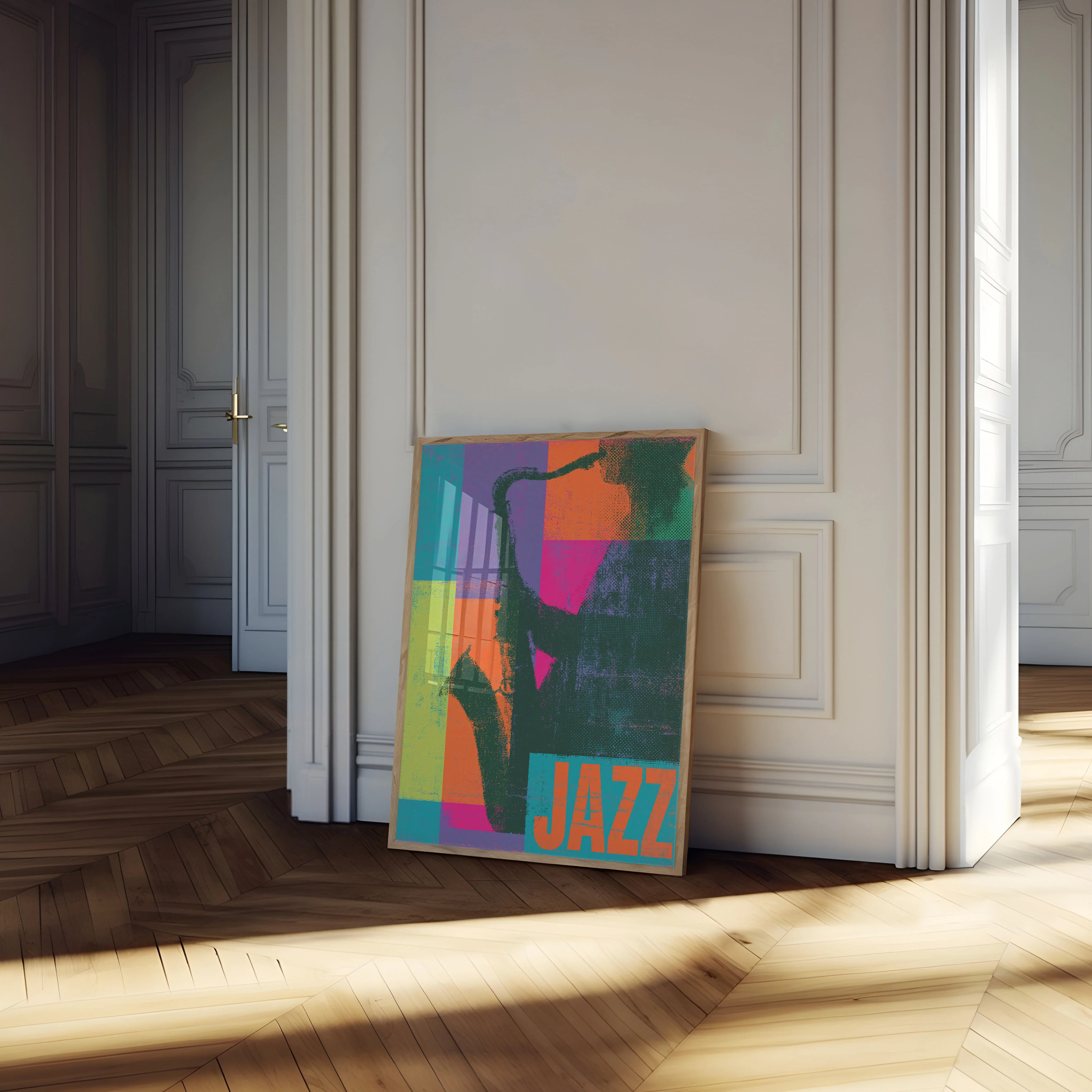 Colorful Jazz Saxophone Player Poster - Image 4