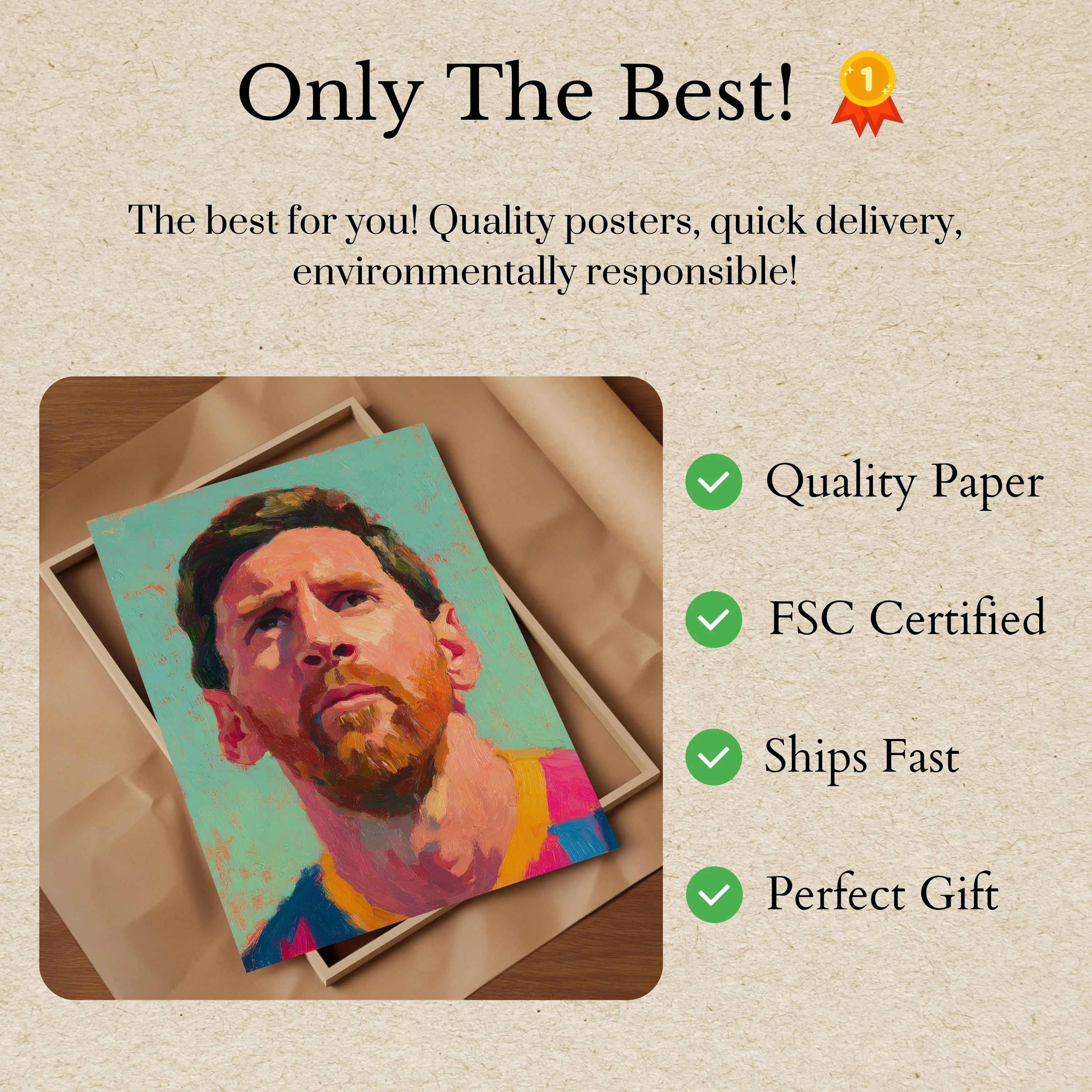 Colorful Messi Soccer Legend Poster - Image 3
