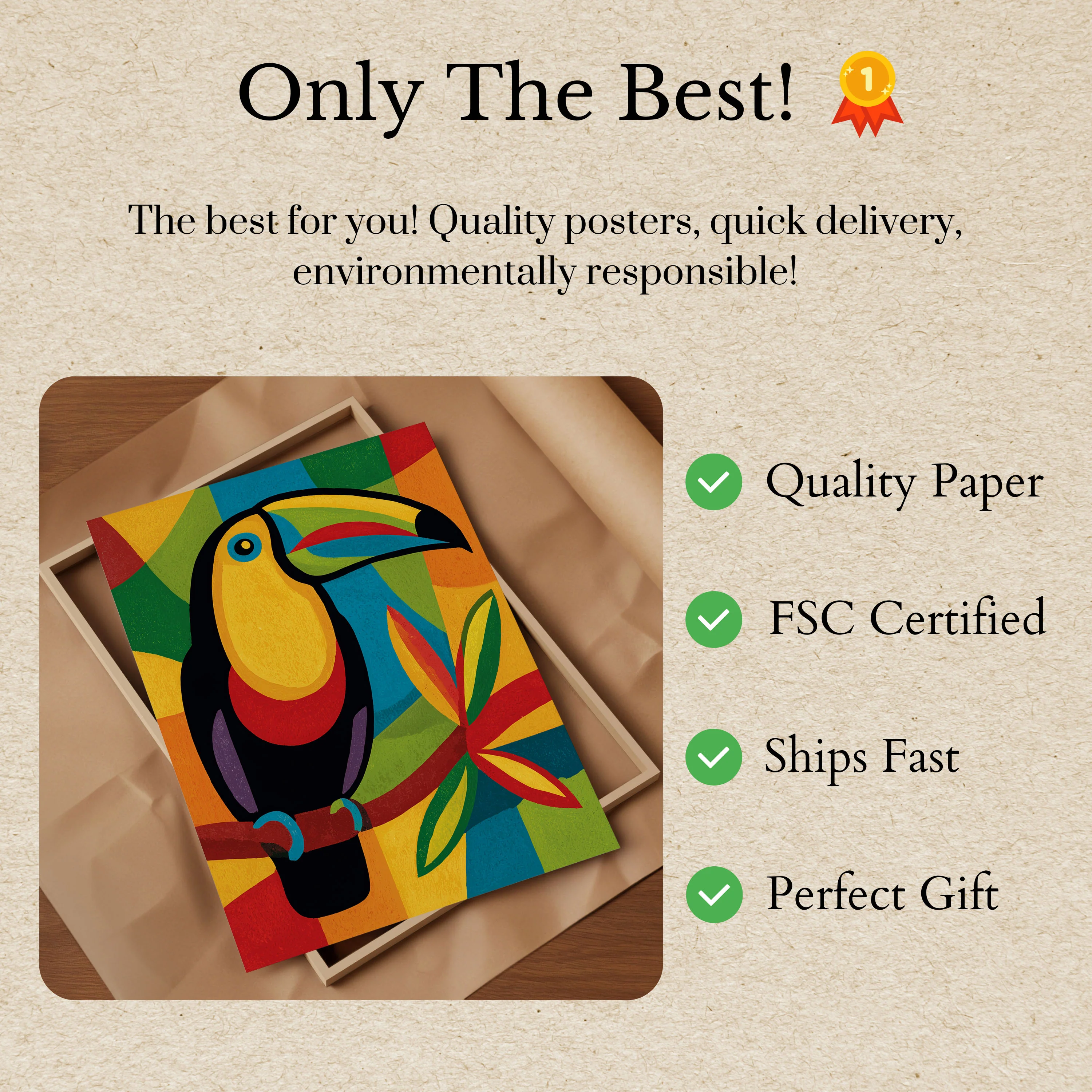 Colorful Toucan Bird Poster - Image 3