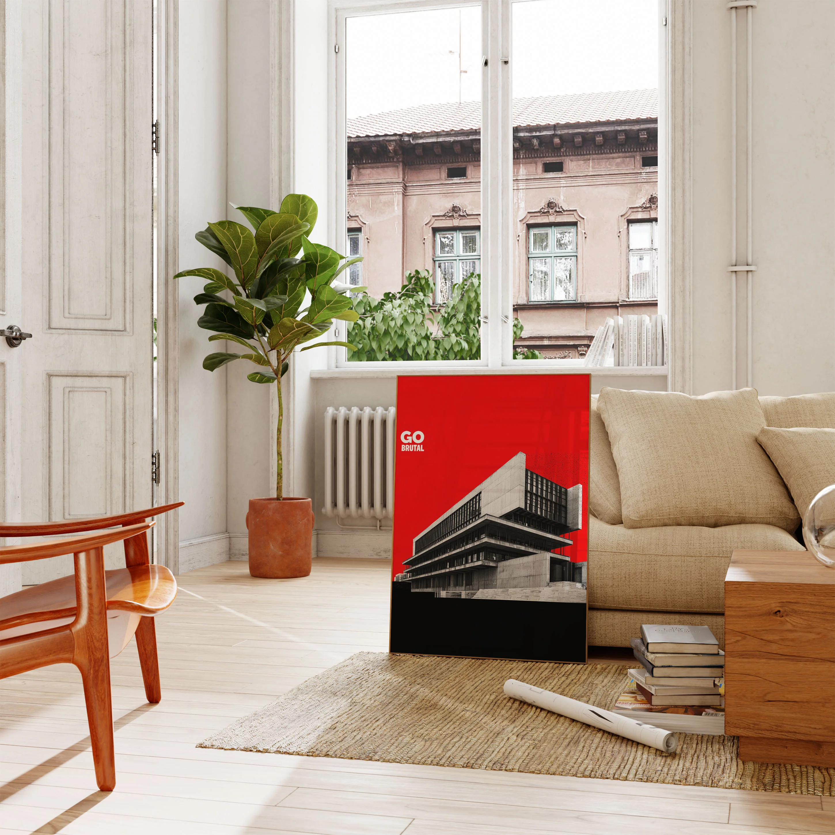 Concrete Brutalism Urban Architecture Poster - Image 2