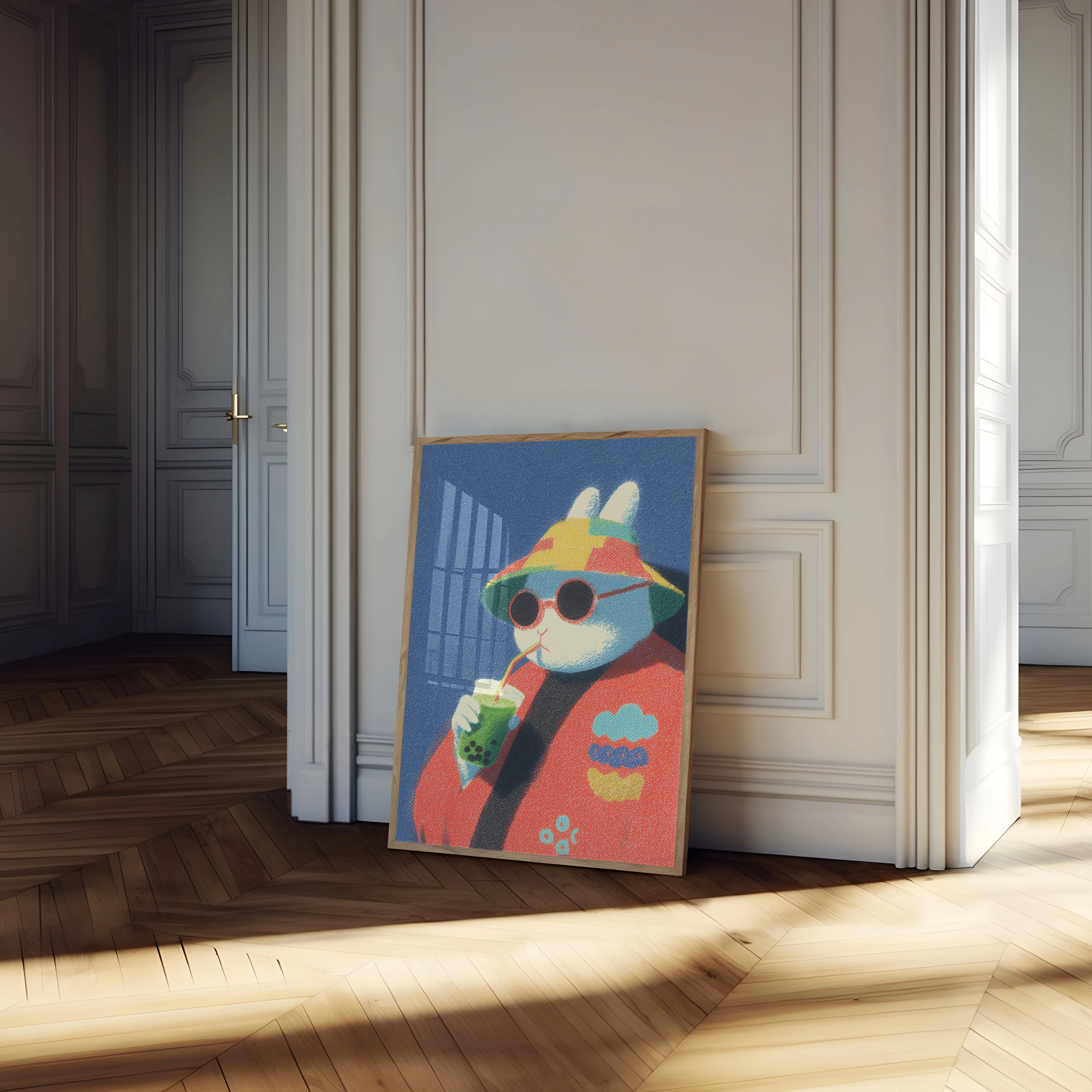 Cool Bunny Summer Vibe Poster - Image 4