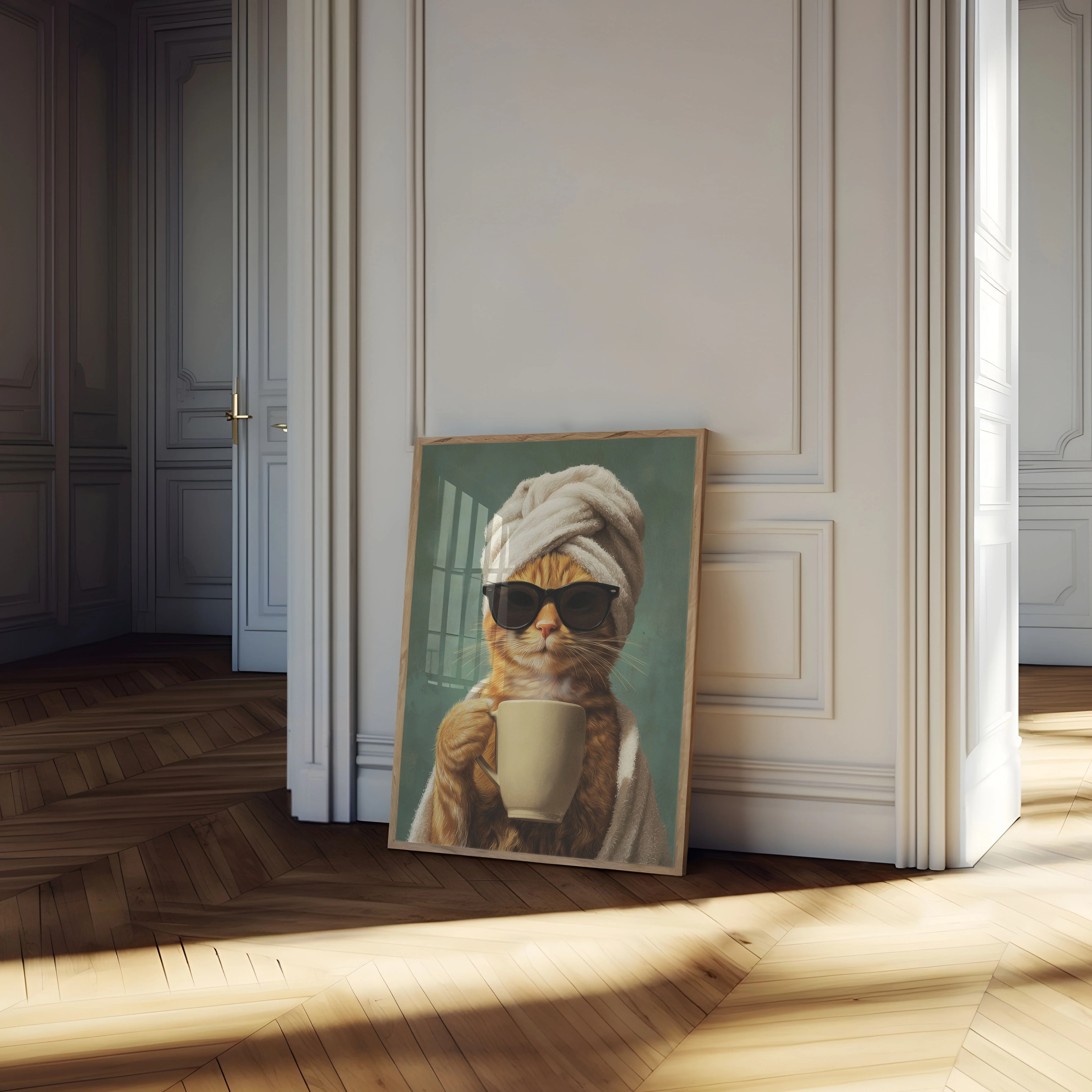 Cool Cat Morning Coffee Poster - Image 4