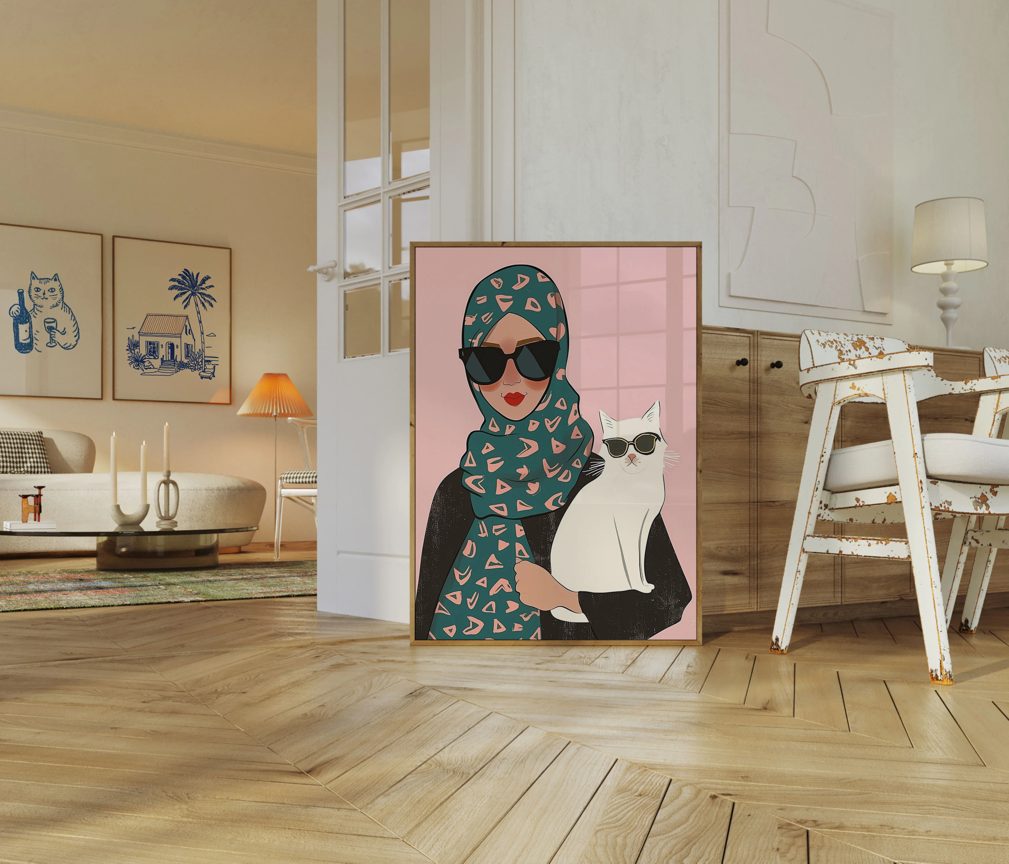 Cool Cats and Sunglasses Poster - Image 5