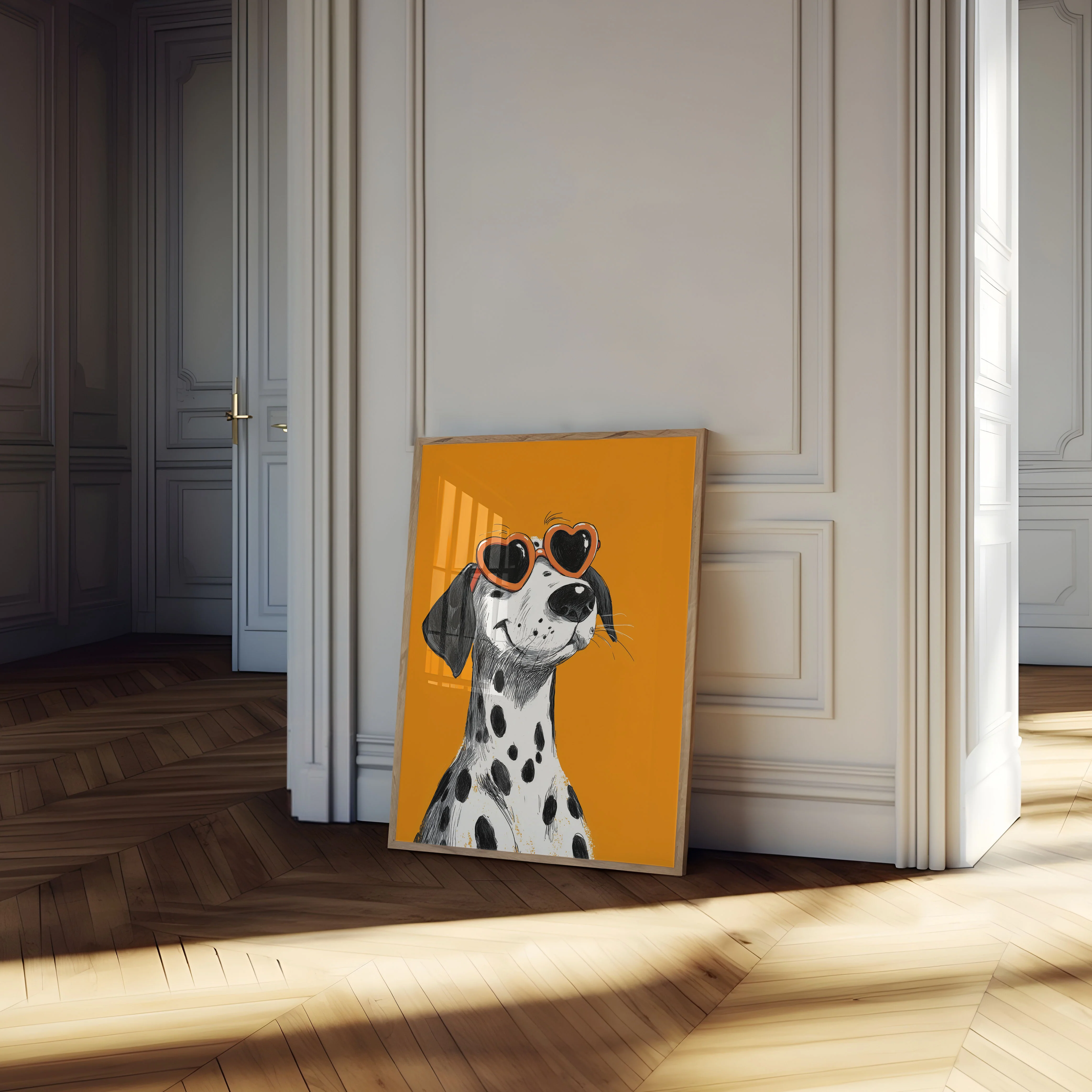 Cool Dalmatian Heart Sunglasses Poster - Image 4