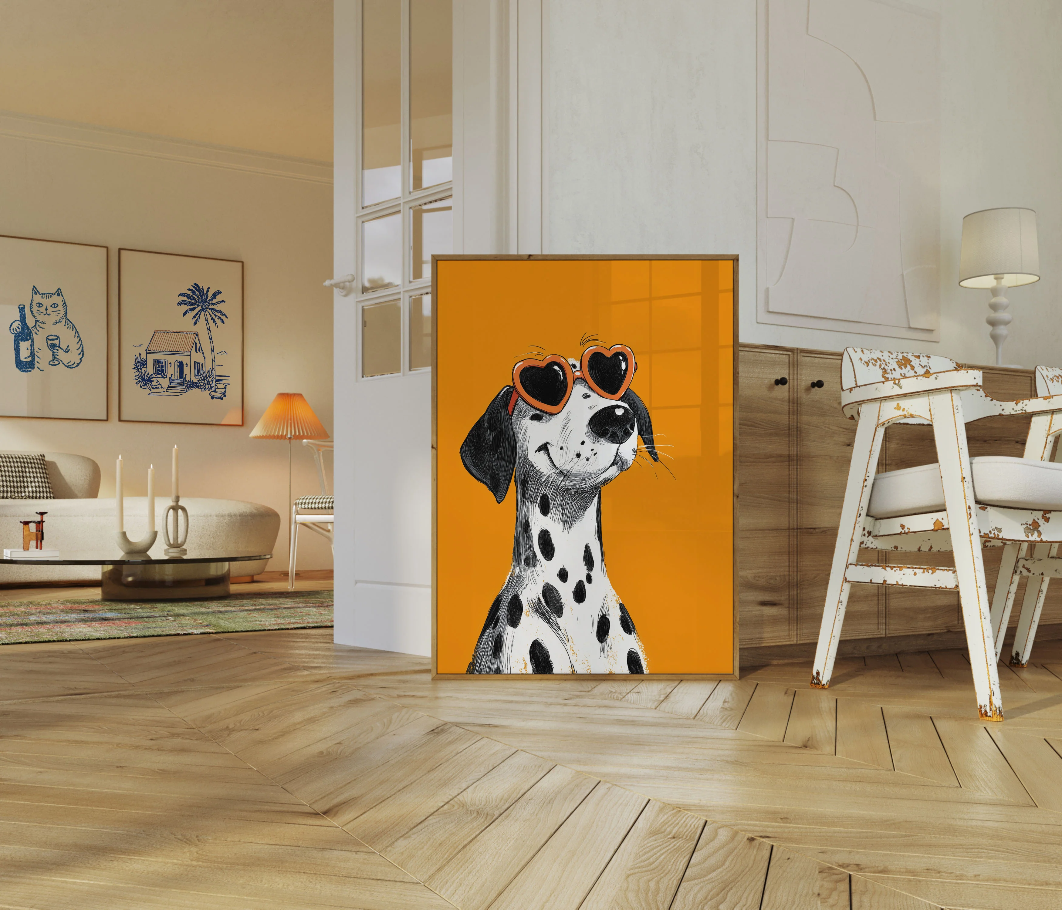 Cool Dalmatian Heart Sunglasses Poster - Image 5