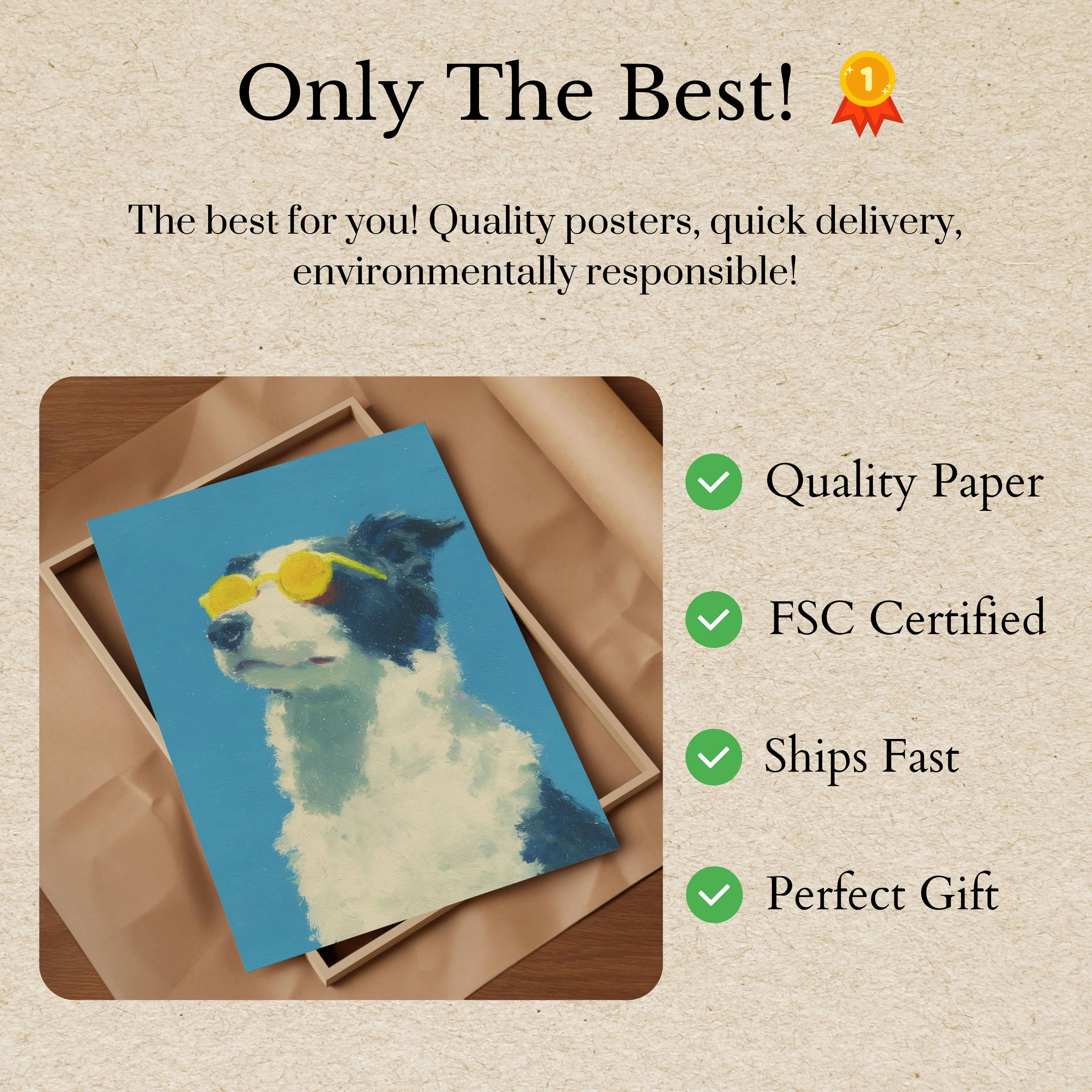 Cool Dog Summer Vibes Poster - Image 3