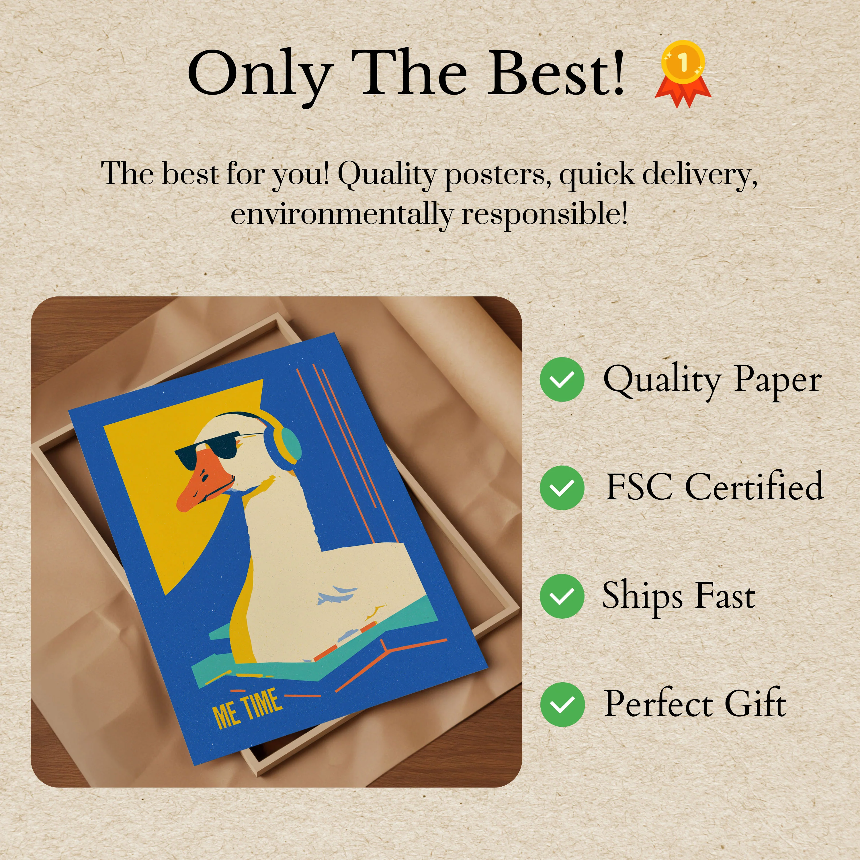 Cool Duck Chilling Poster - Image 3
