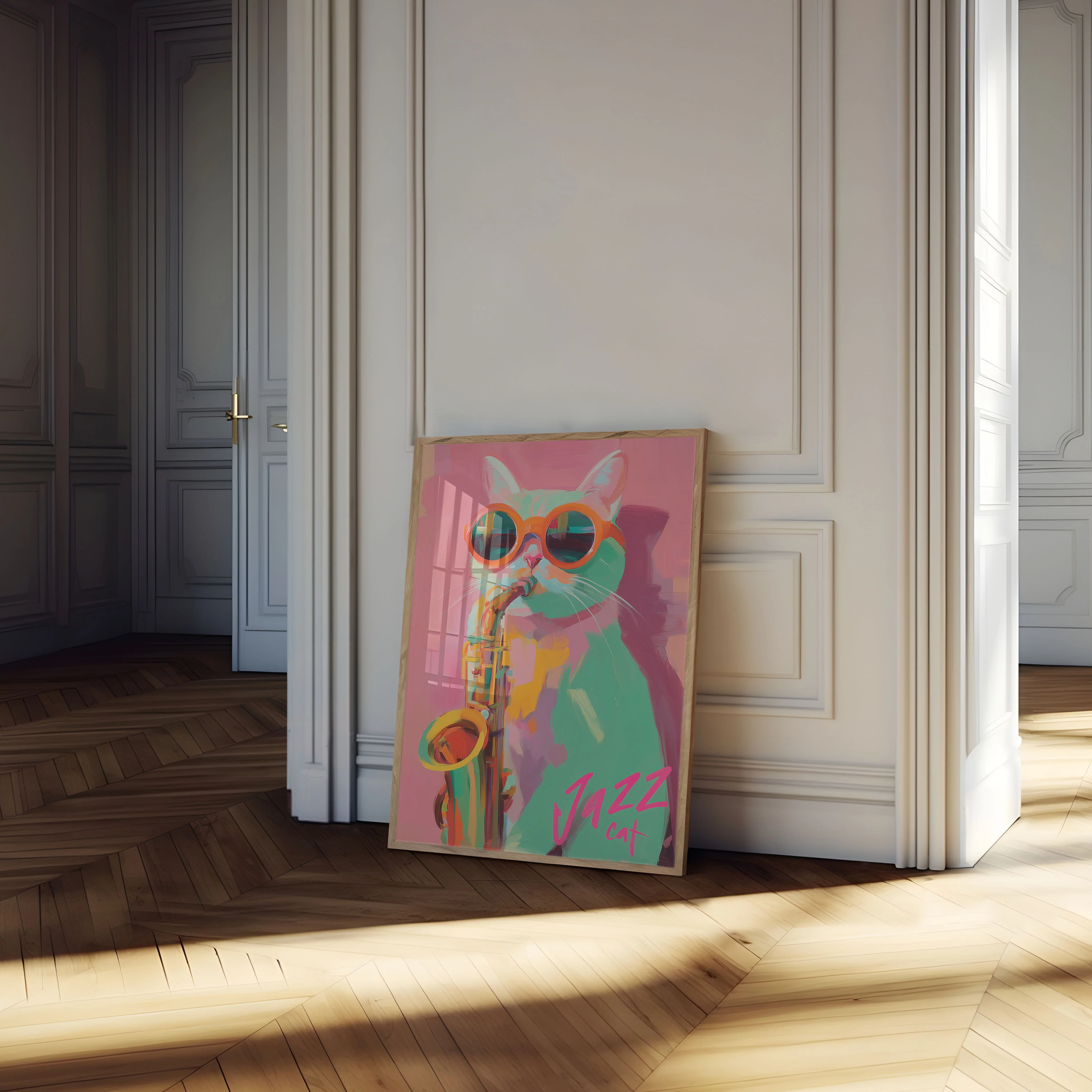 Cool Jazz Cat Music Poster - Image 4