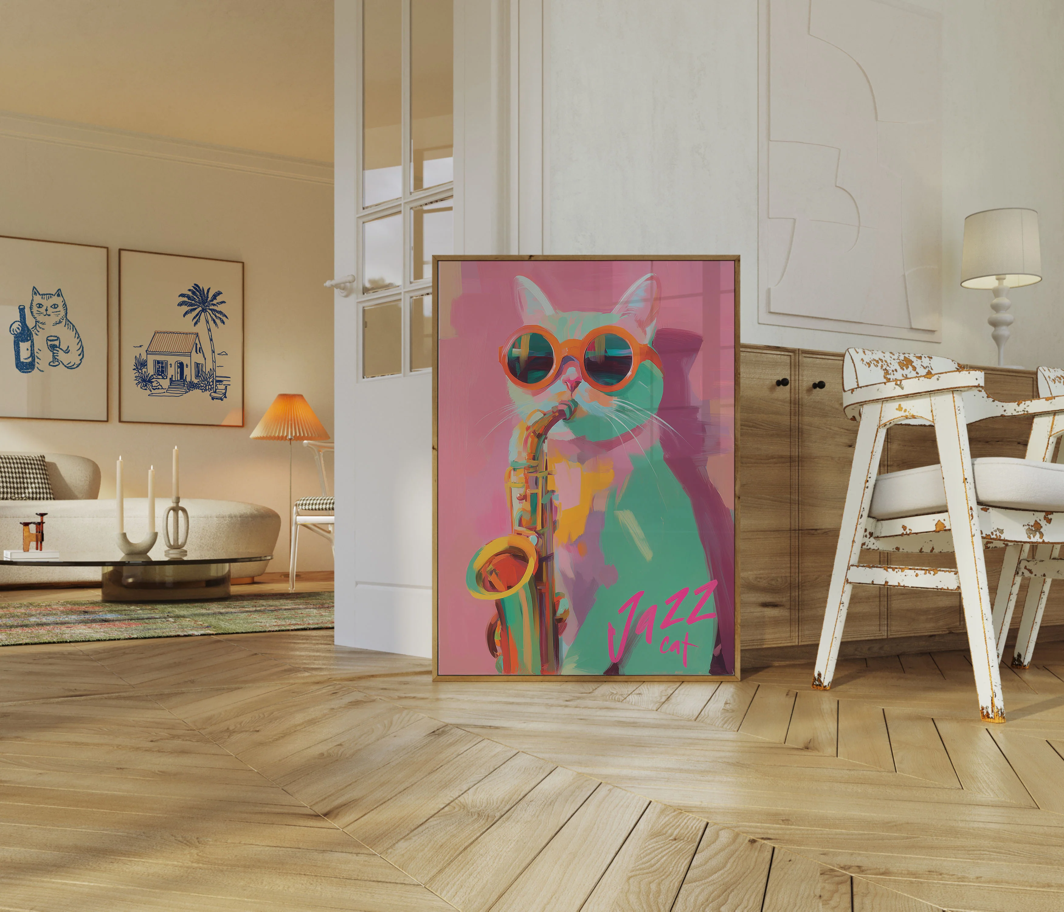 Cool Jazz Cat Music Poster - Image 5