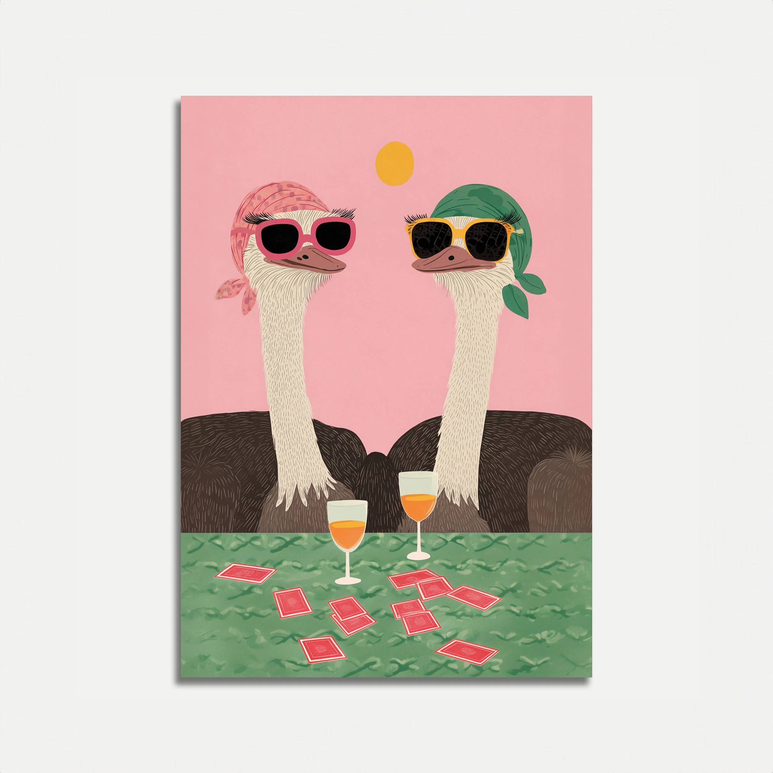 Cool Ostriches Party Poster