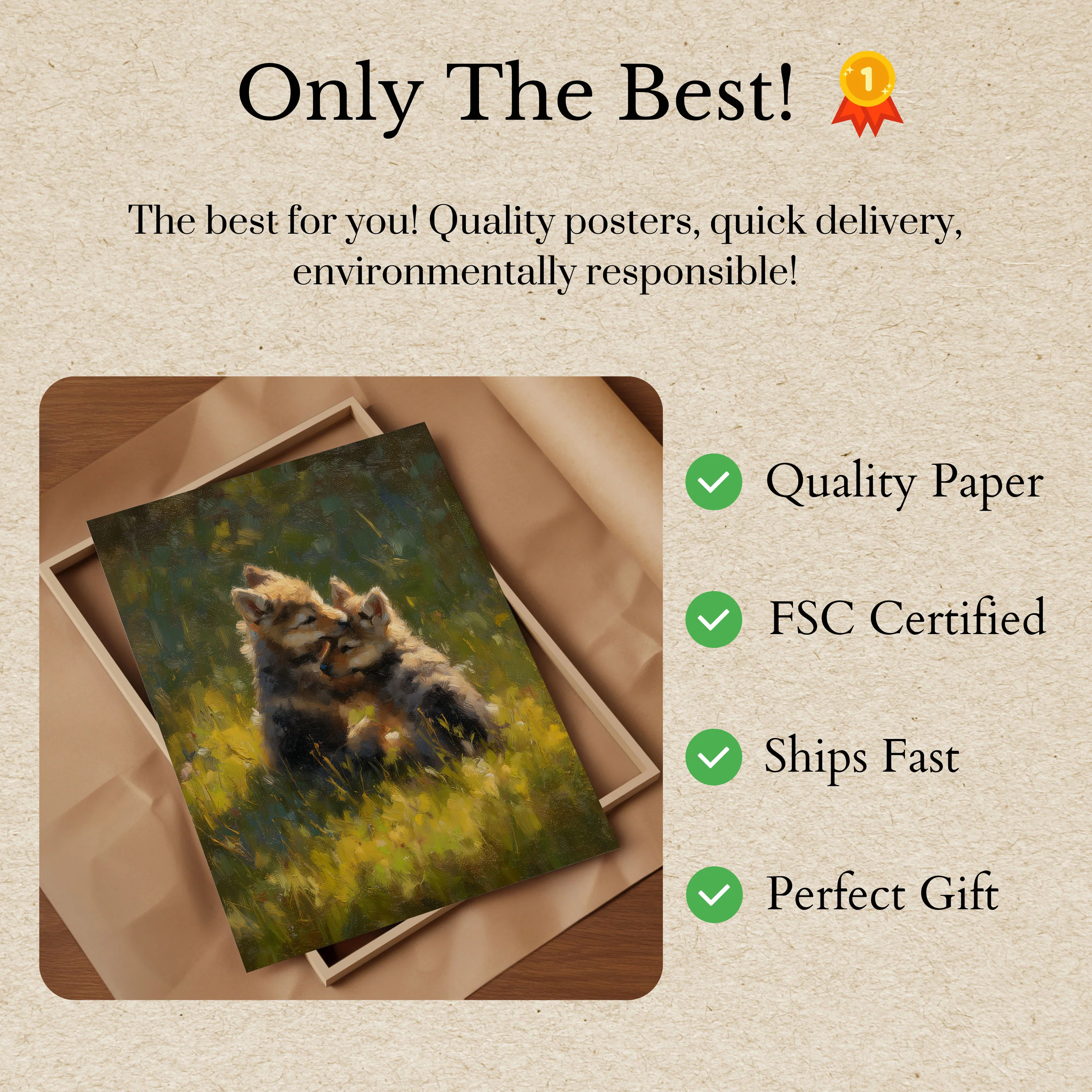 Corgi Puppies in Wildflower Meadow Poster - Image 3