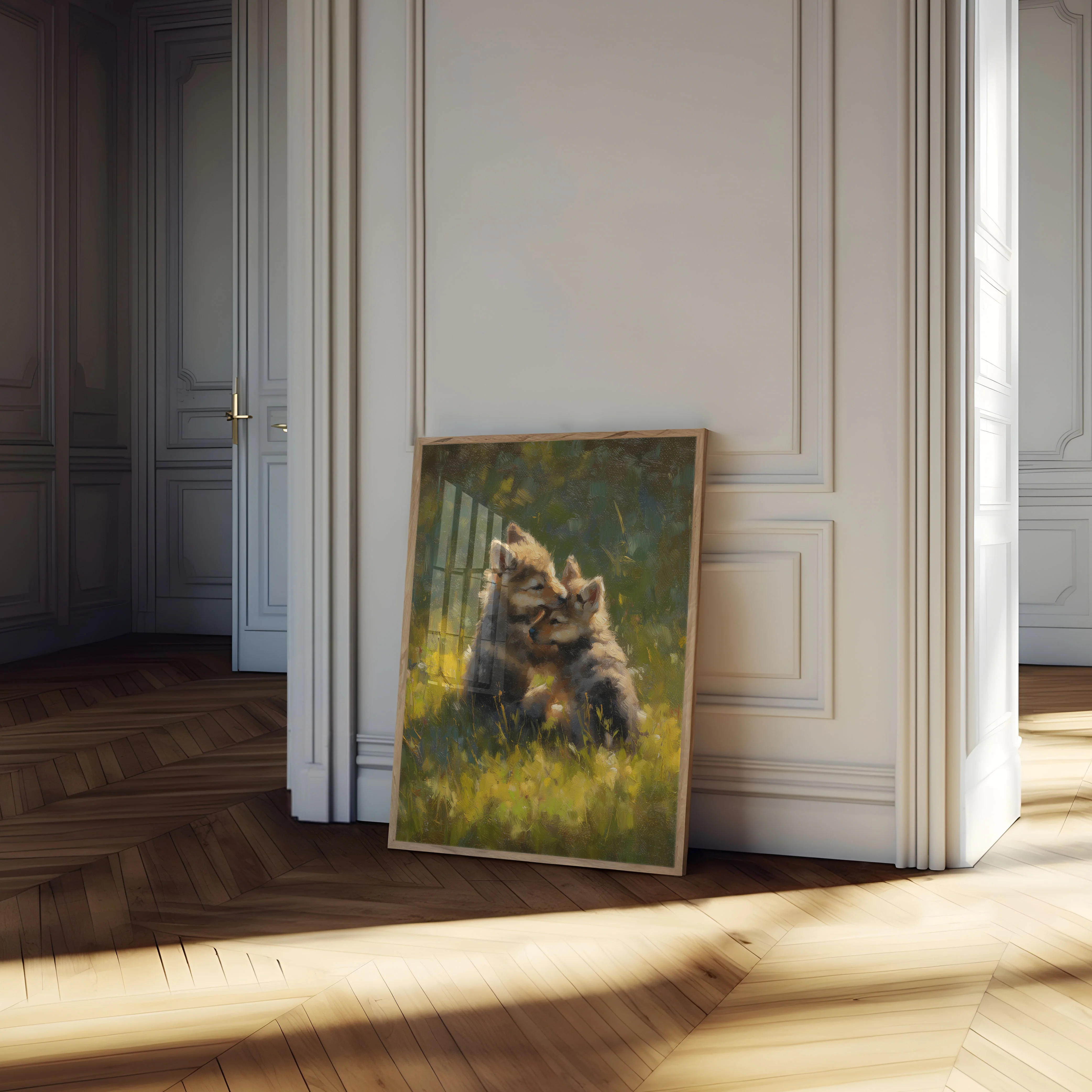 Corgi Puppies in Wildflower Meadow Poster - Image 4