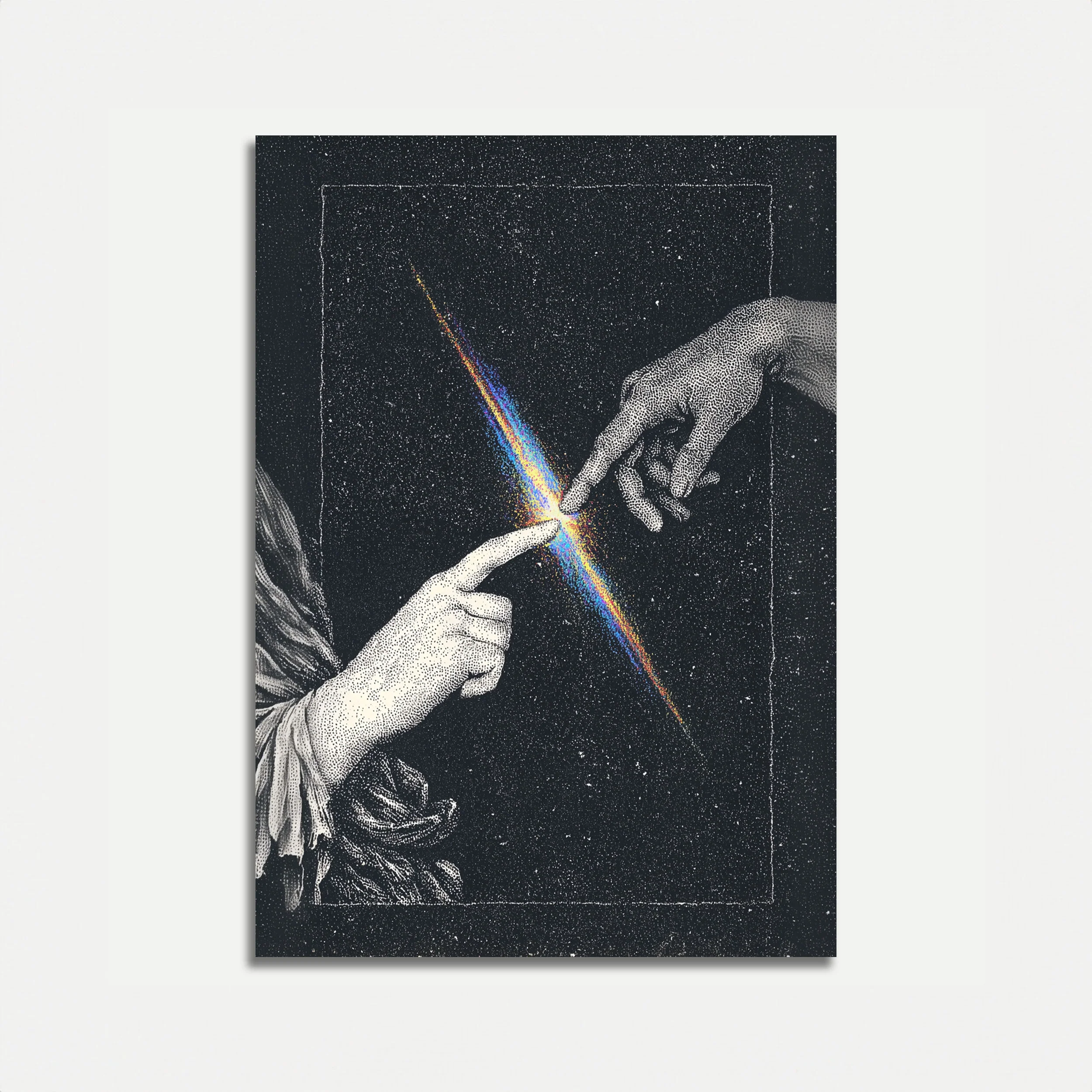 Cosmic Connection Hand Poster