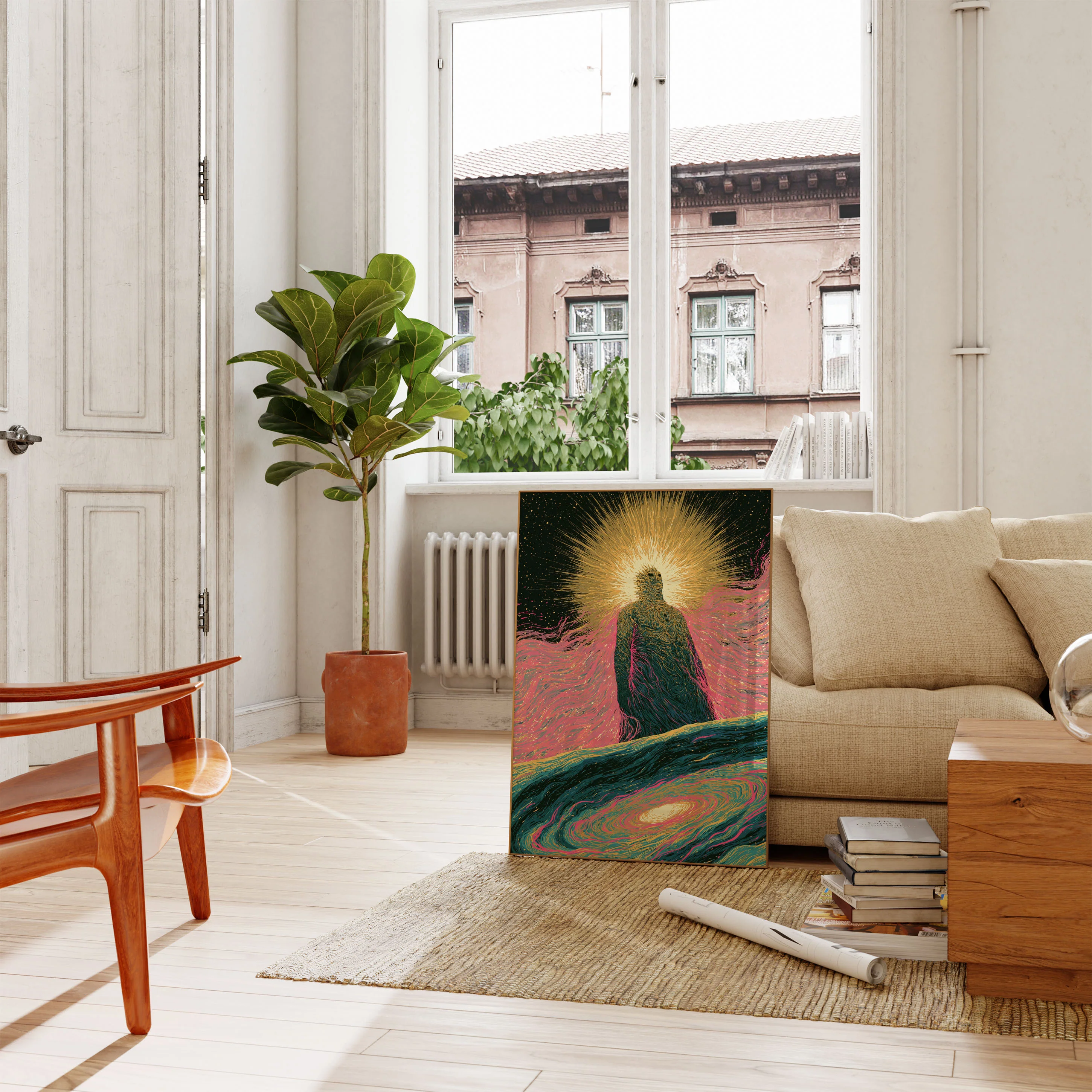 Cosmic Eagle Mystical Wings Poster - Image 2