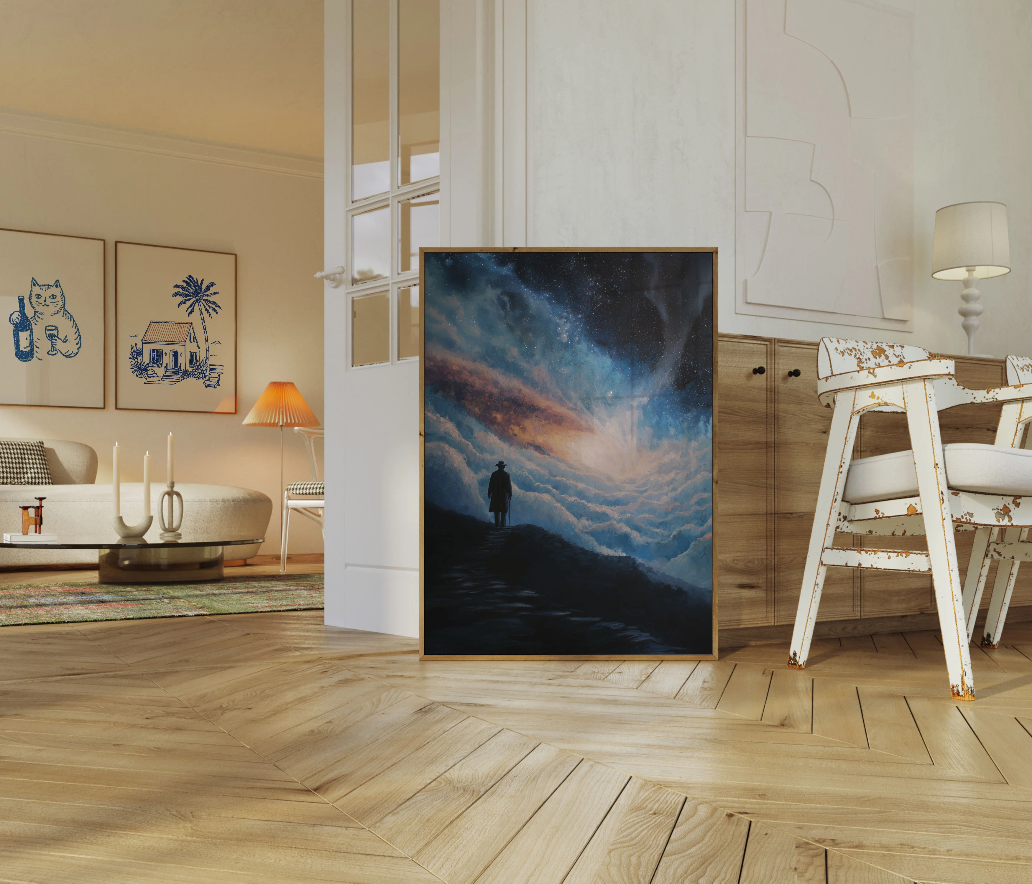 Cosmic Journey Contemplation Poster - Image 5