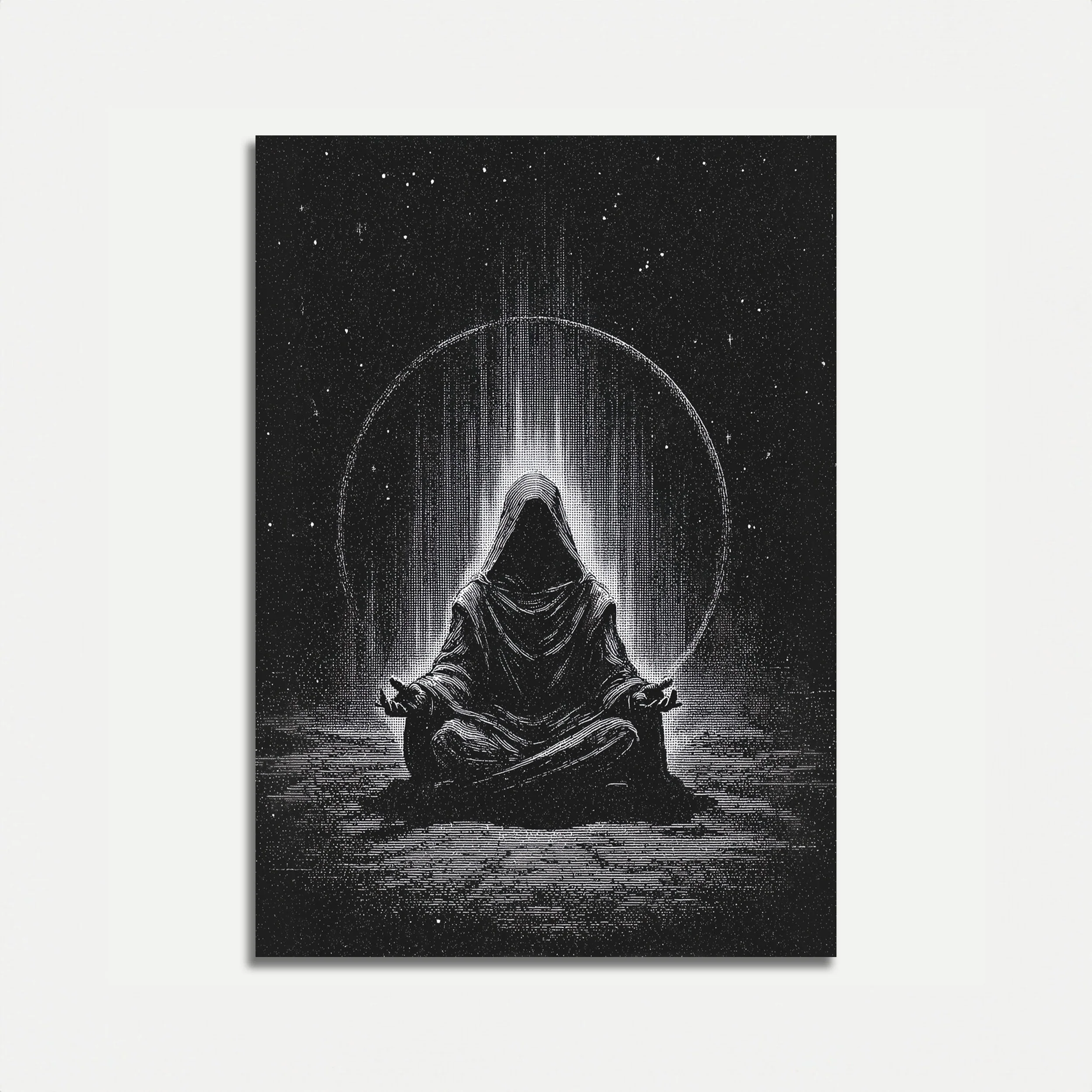 Cosmic Meditation in Starlight Poster